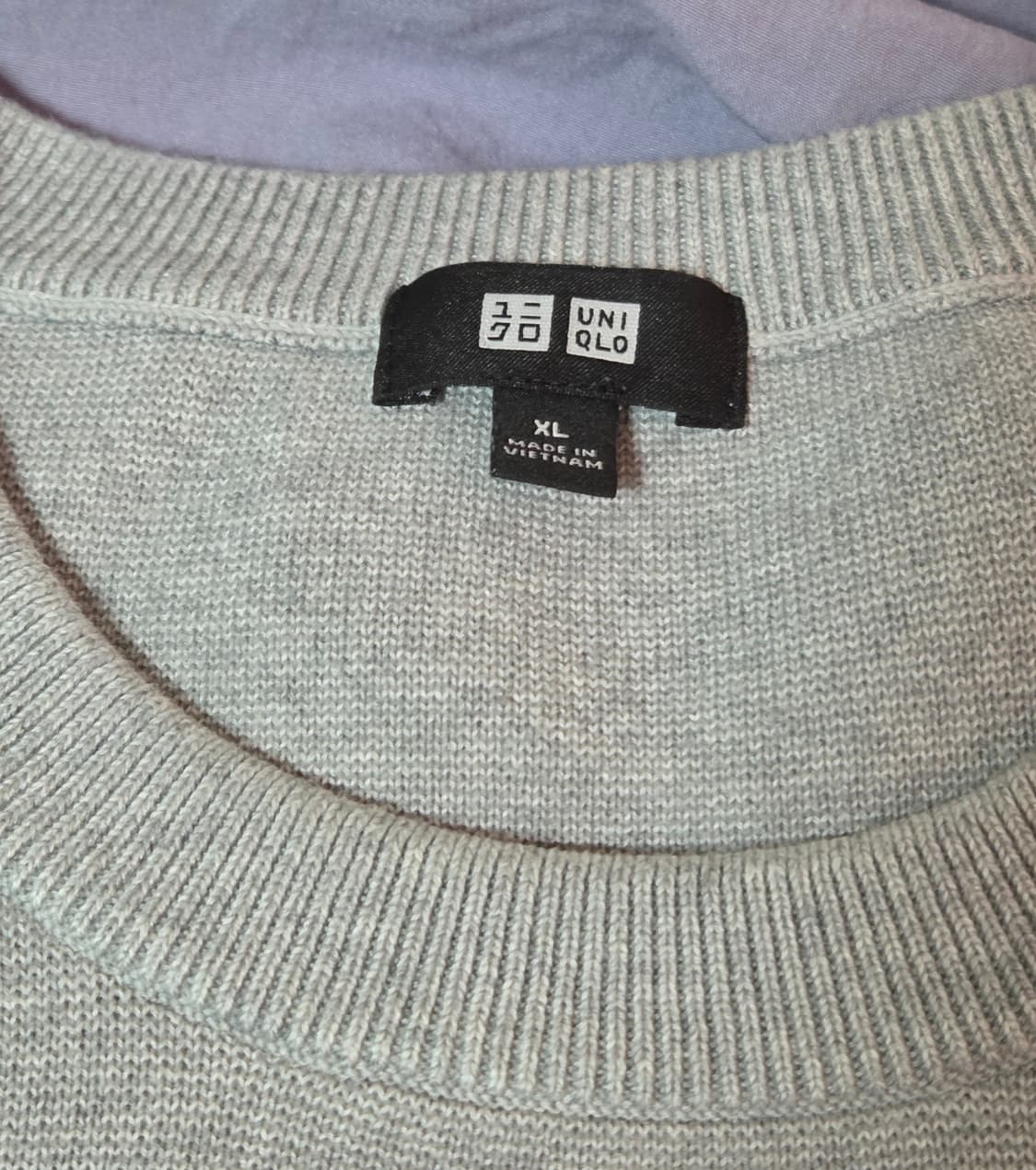 유니클로 크루넥 니트 그레이 XL 상품이미지2