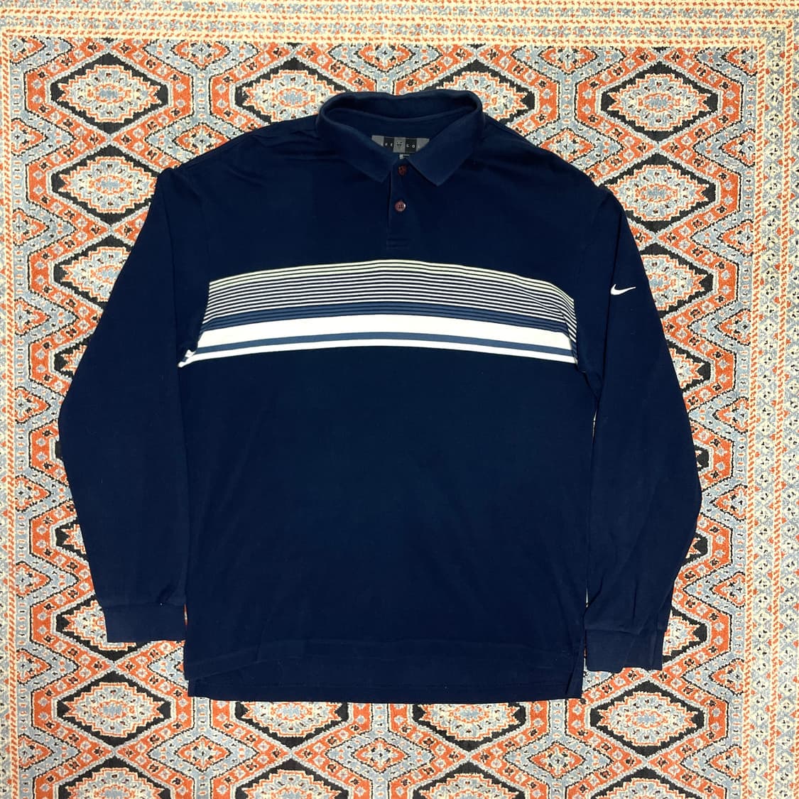 나이키 골프 네이비 긴팔 카라티셔츠 남성L 상품이미지1