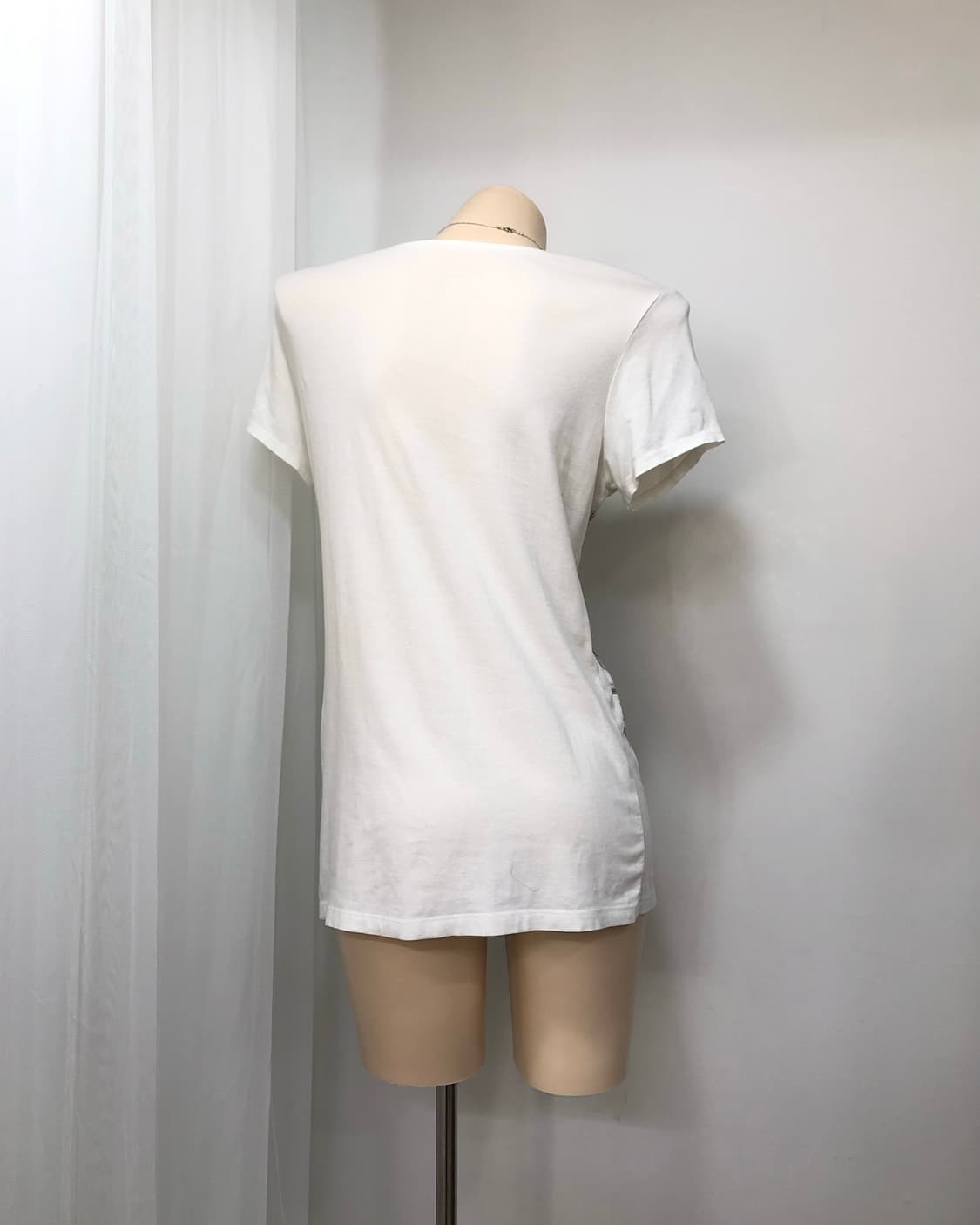 grunge skull graphic white tee 상품이미지4