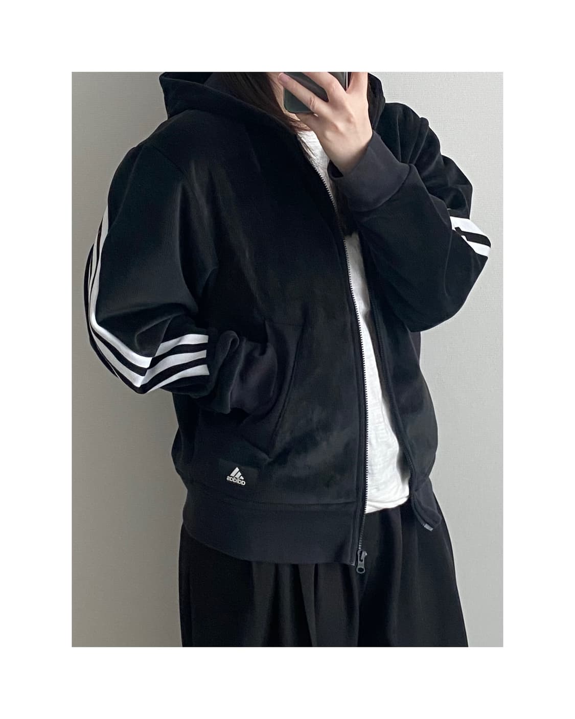 아디다스 벨벳 후드집업 상품이미지2