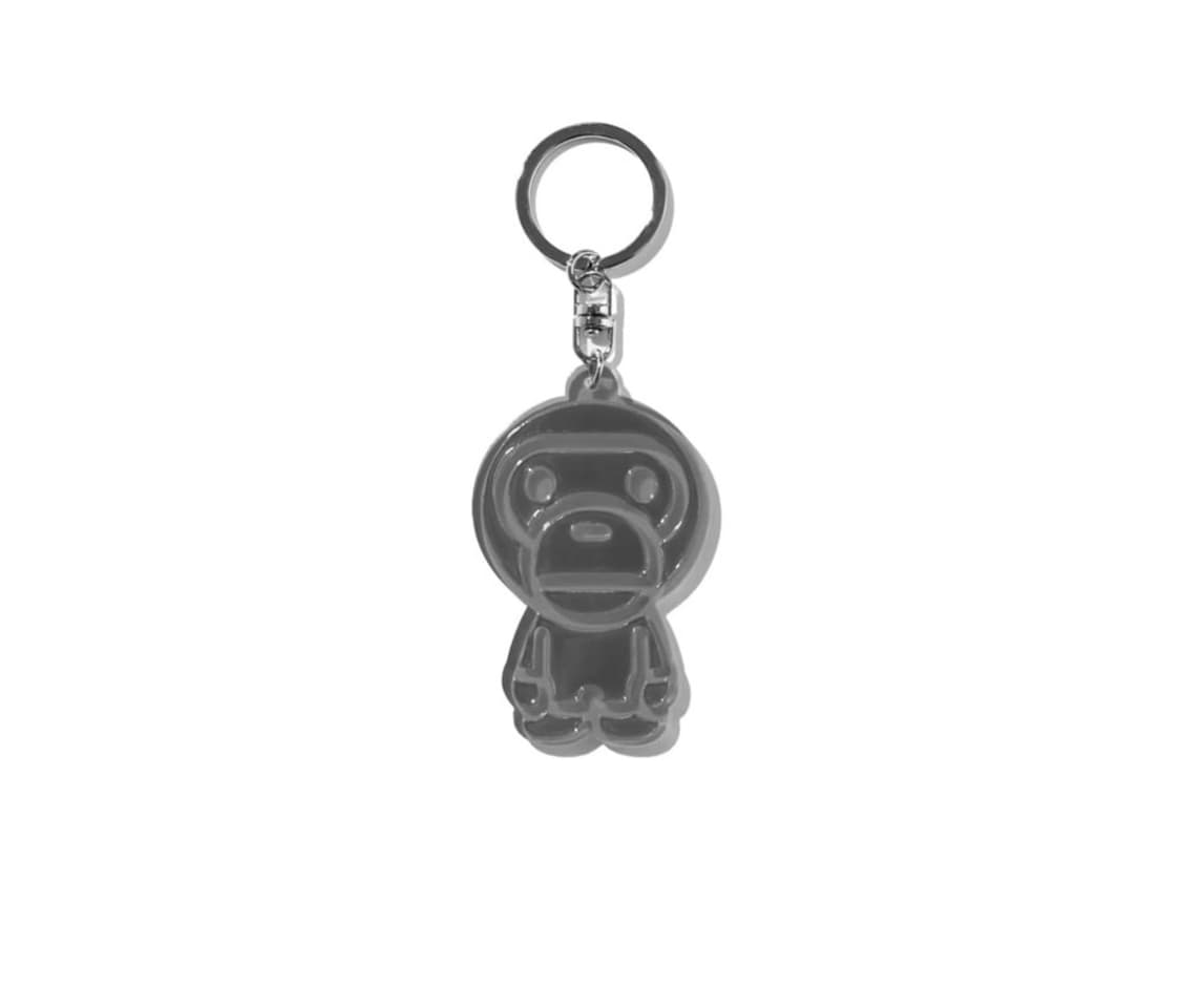 베이프 bape 베이비마일로 리플렉티브 키체인 블랙 키링 열쇠고리 상품이미지1