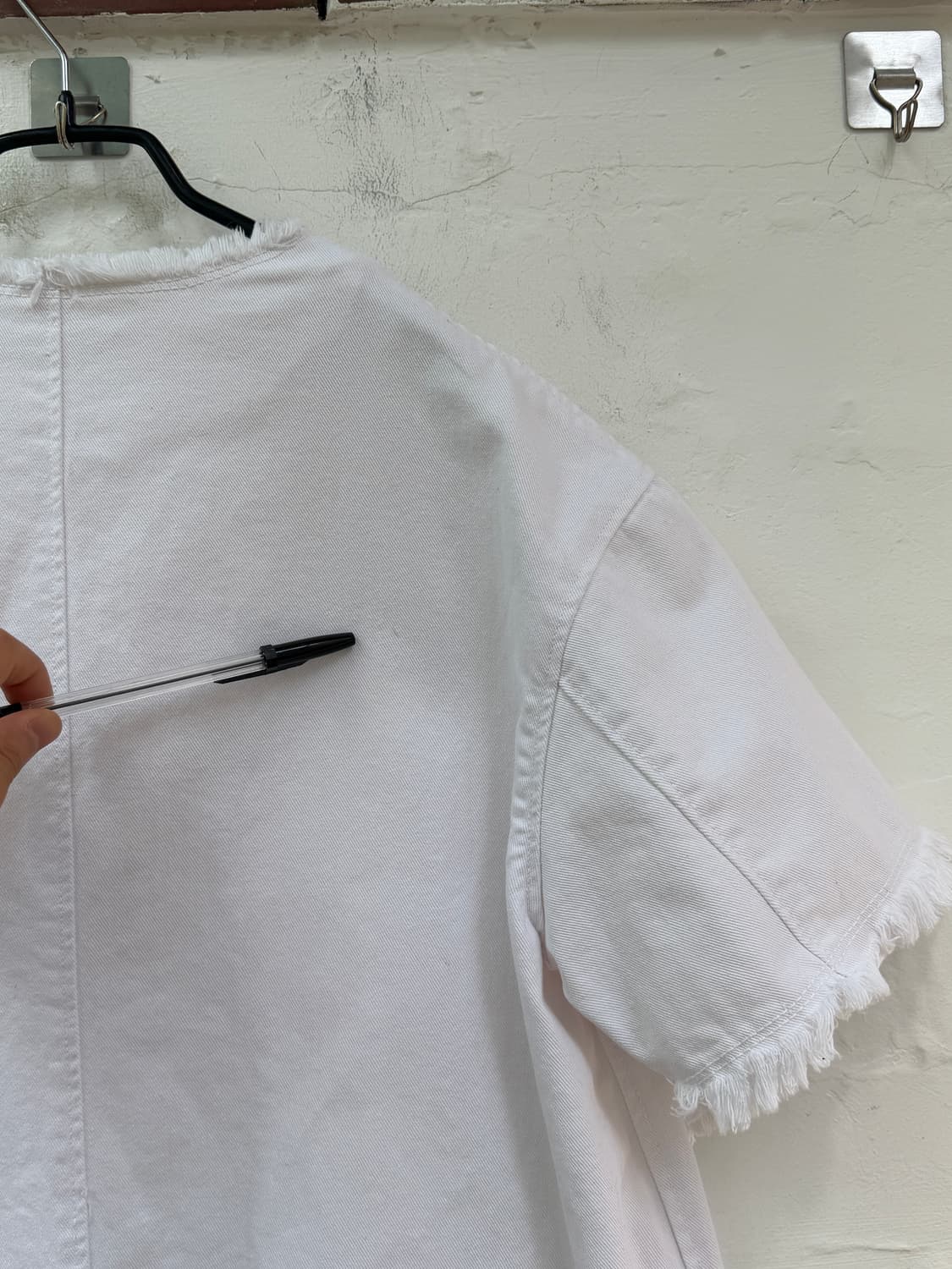 Beaker 비이커 데님 화이트 반팔 원피스 000 상품이미지8