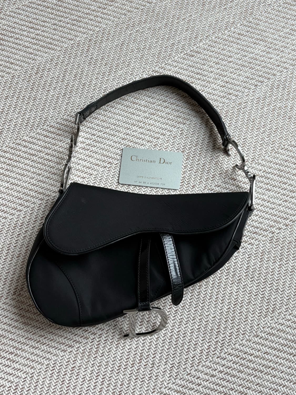 빈티지 디올 새들백 나일론 [개런티카드 동봉] 상품이미지1