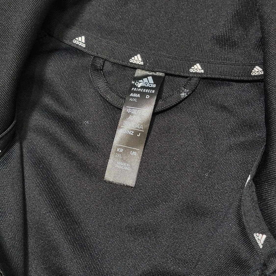 아디다스 블랙 그레이 삼선 트랙탑 집업 져지 2XL 상품이미지2