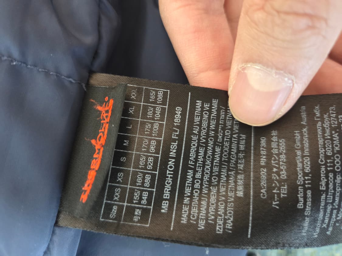 버튼 Burton 패치워크 자켓 아우터 XL 상품이미지3