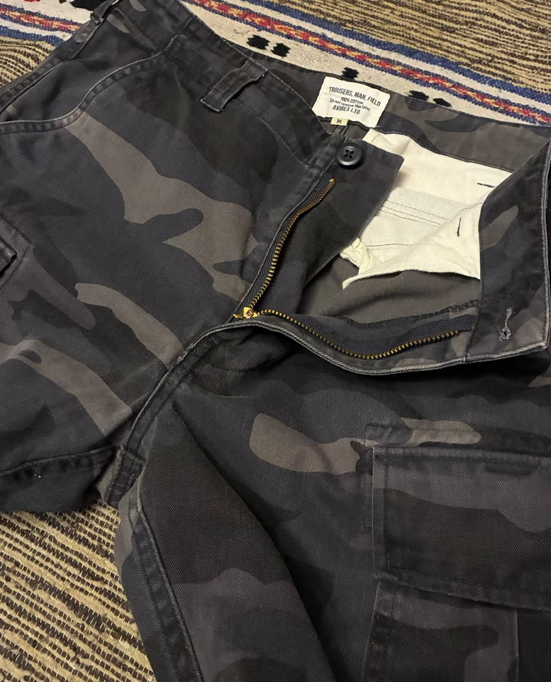 (30~32)AVIREX 아비렉스 그레이카모 워싱 치노 카고팬츠 상품이미지3
