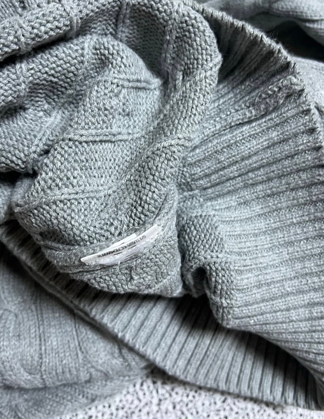 폴로 그레이 꽈배기 니트 상품이미지4