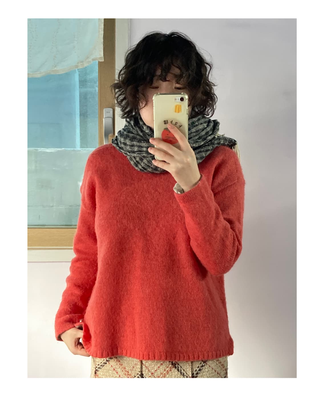 니코앤드 코랄색 울100 니트 상품이미지2