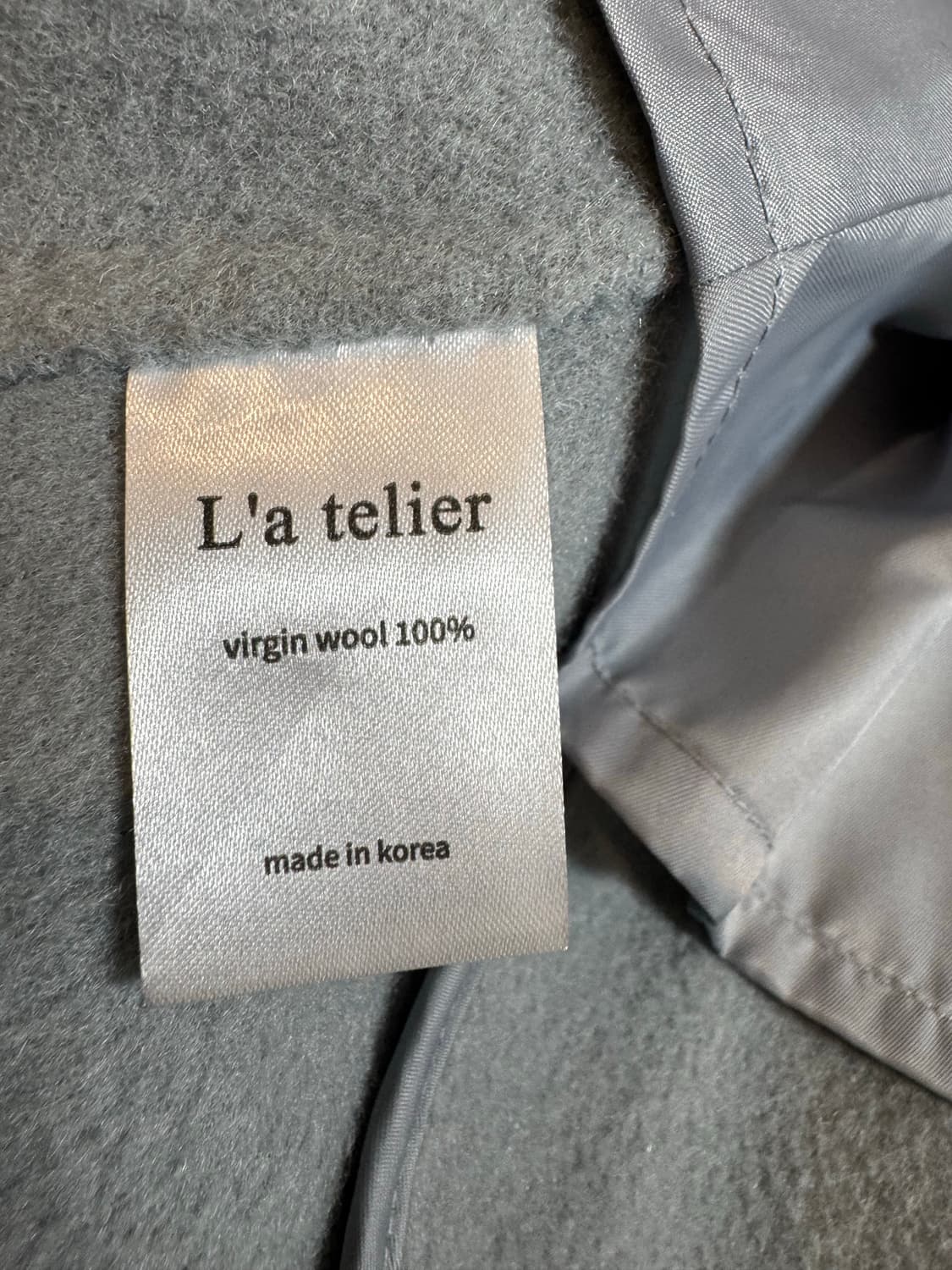 라플리에 블루 핸드메이드 코트 상품이미지7