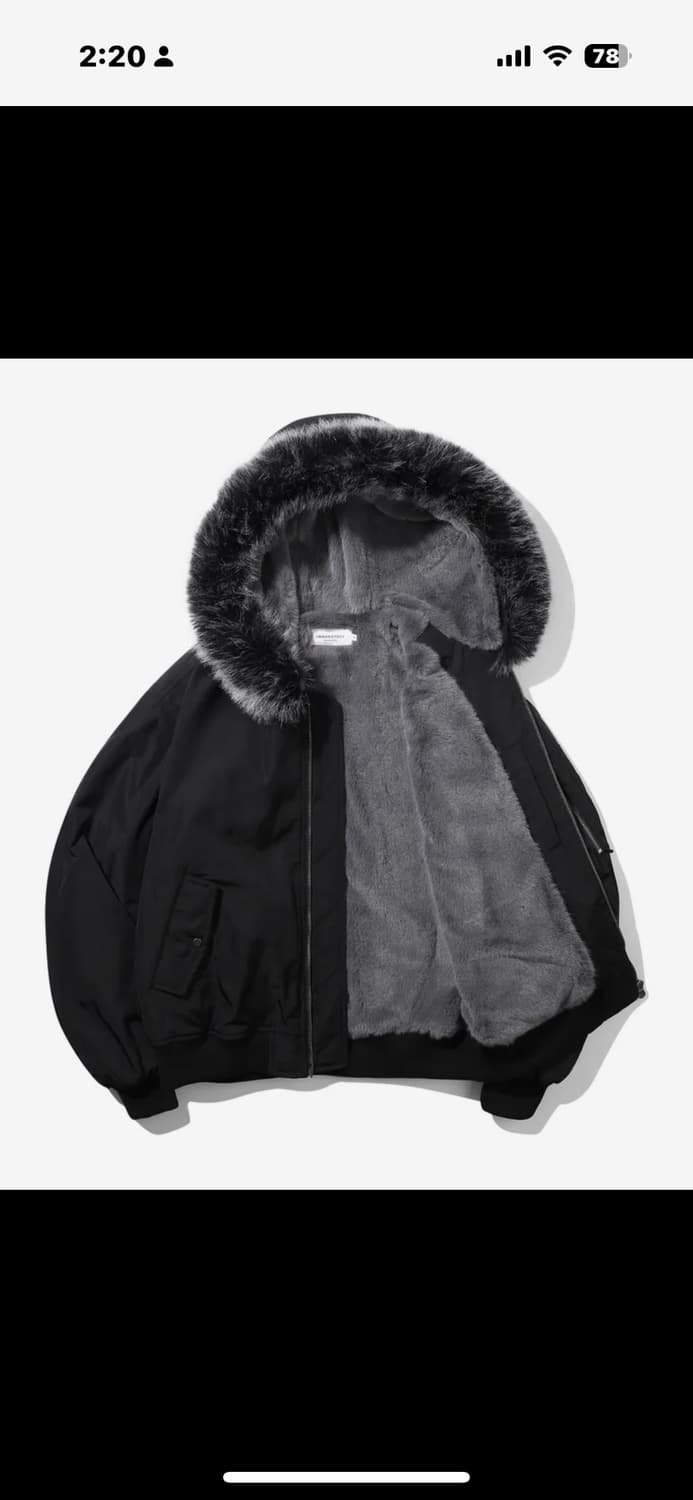 어반스터프 아크틱 후드 봄버 MA-1 블랙 상품이미지2