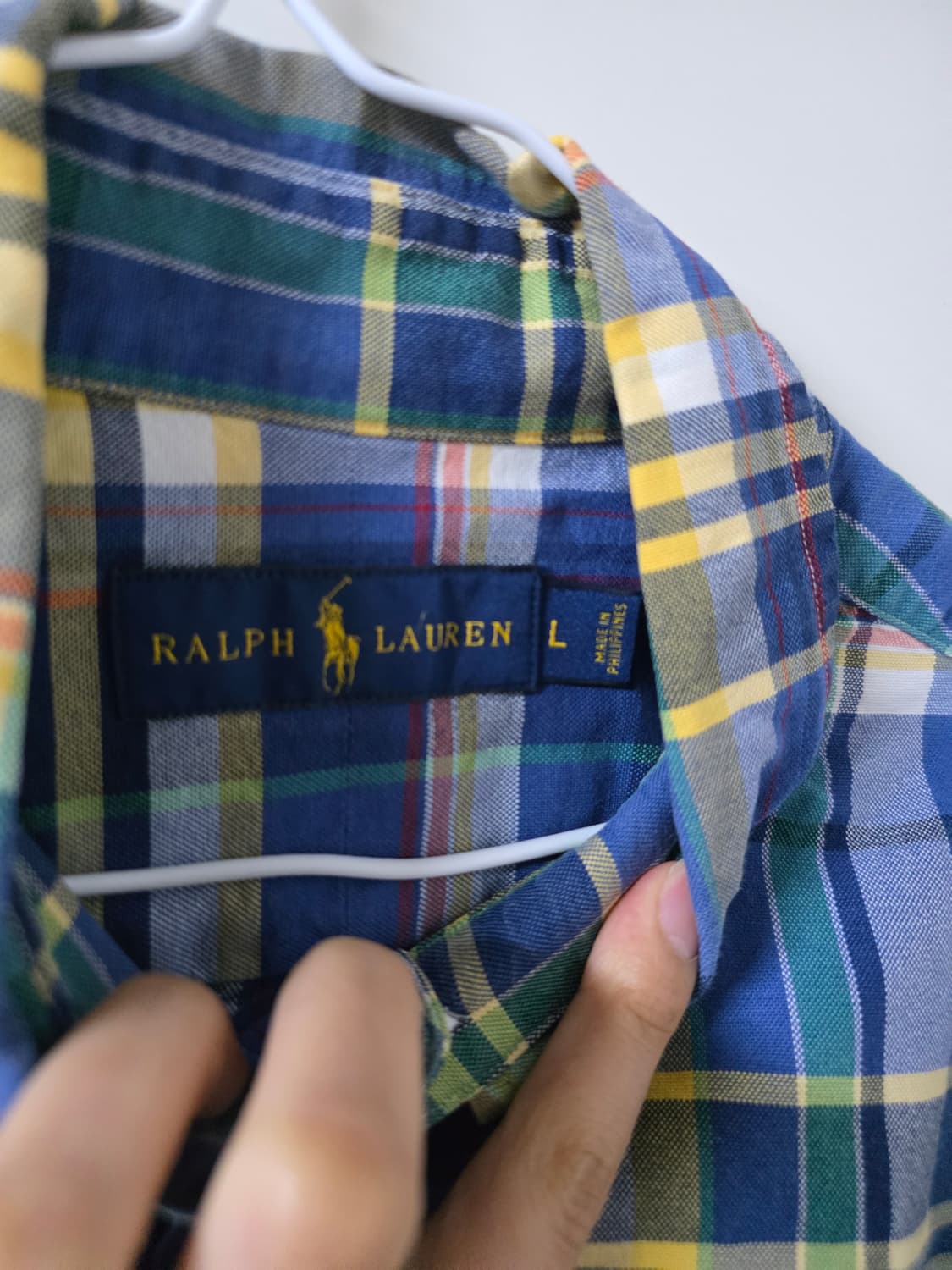 폴로 체크 셔츠 L 상품이미지3