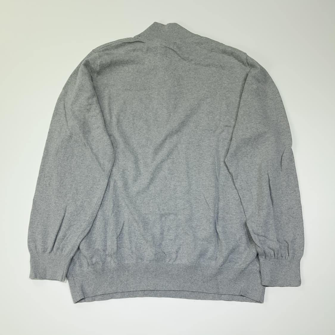 CL411 2XL 엘엘빈 00s 면캐시미어 하프집업 그레이 니트 스웨터 상품이미지6