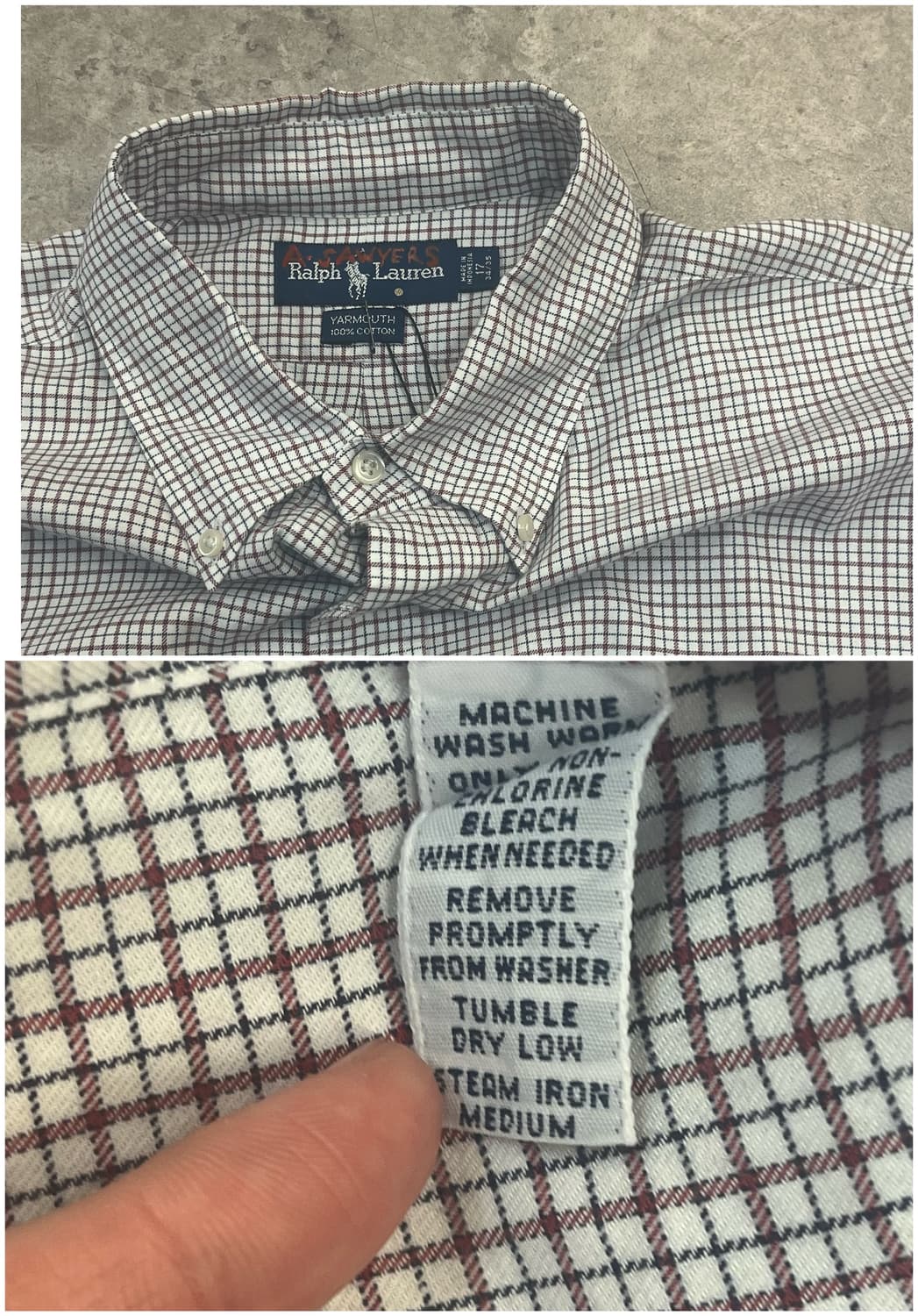 폴로 랄프로렌 체크 셔츠 레드 #csz2885 상품이미지3