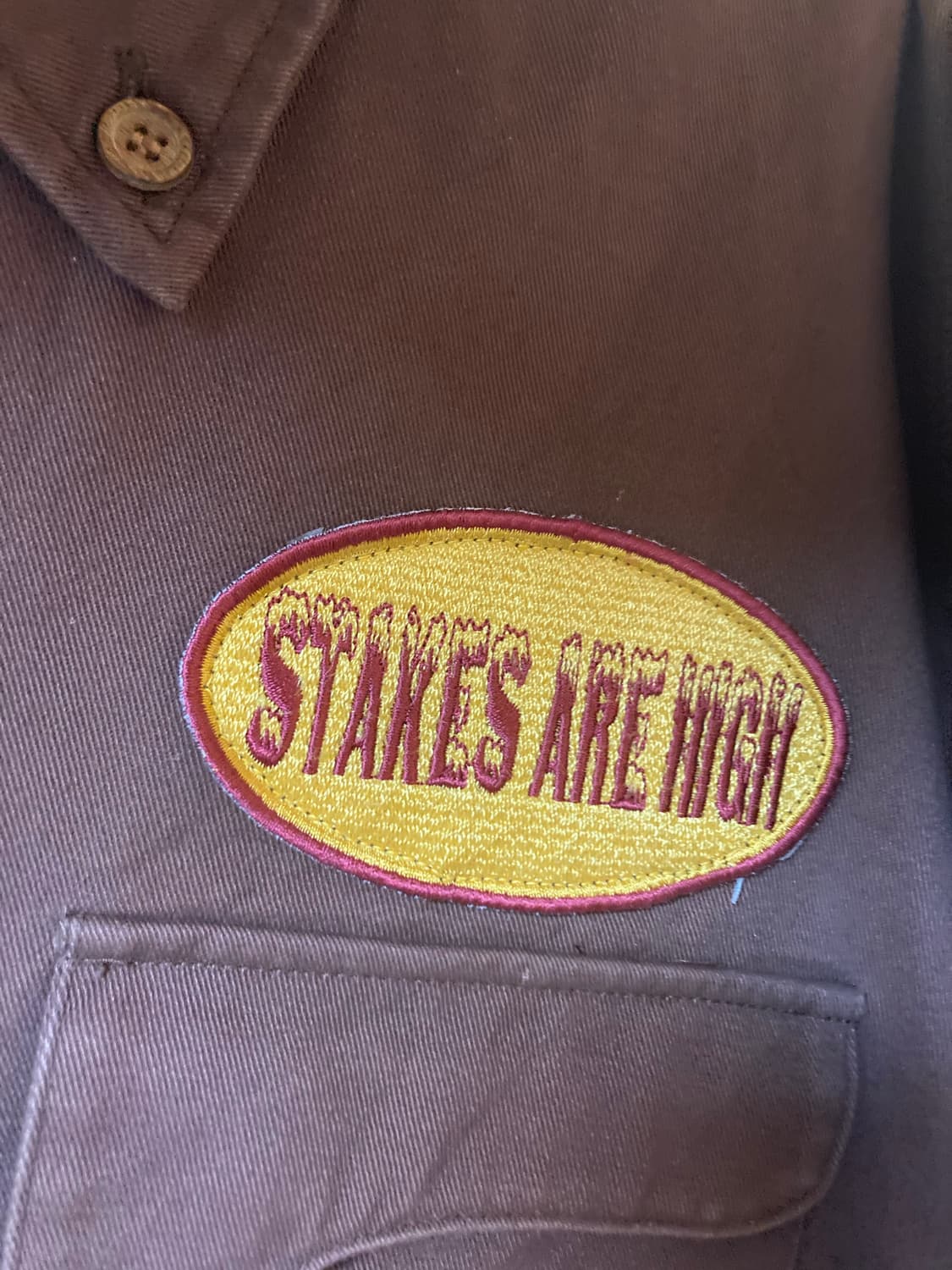 stakes are high 브라운 반팔 셔츠 상품이미지3