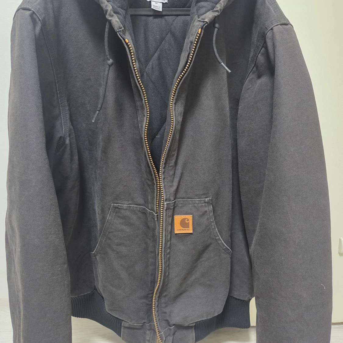 칼하트 워크자켓 J130 샌드스톤 블랙 M 상품이미지3