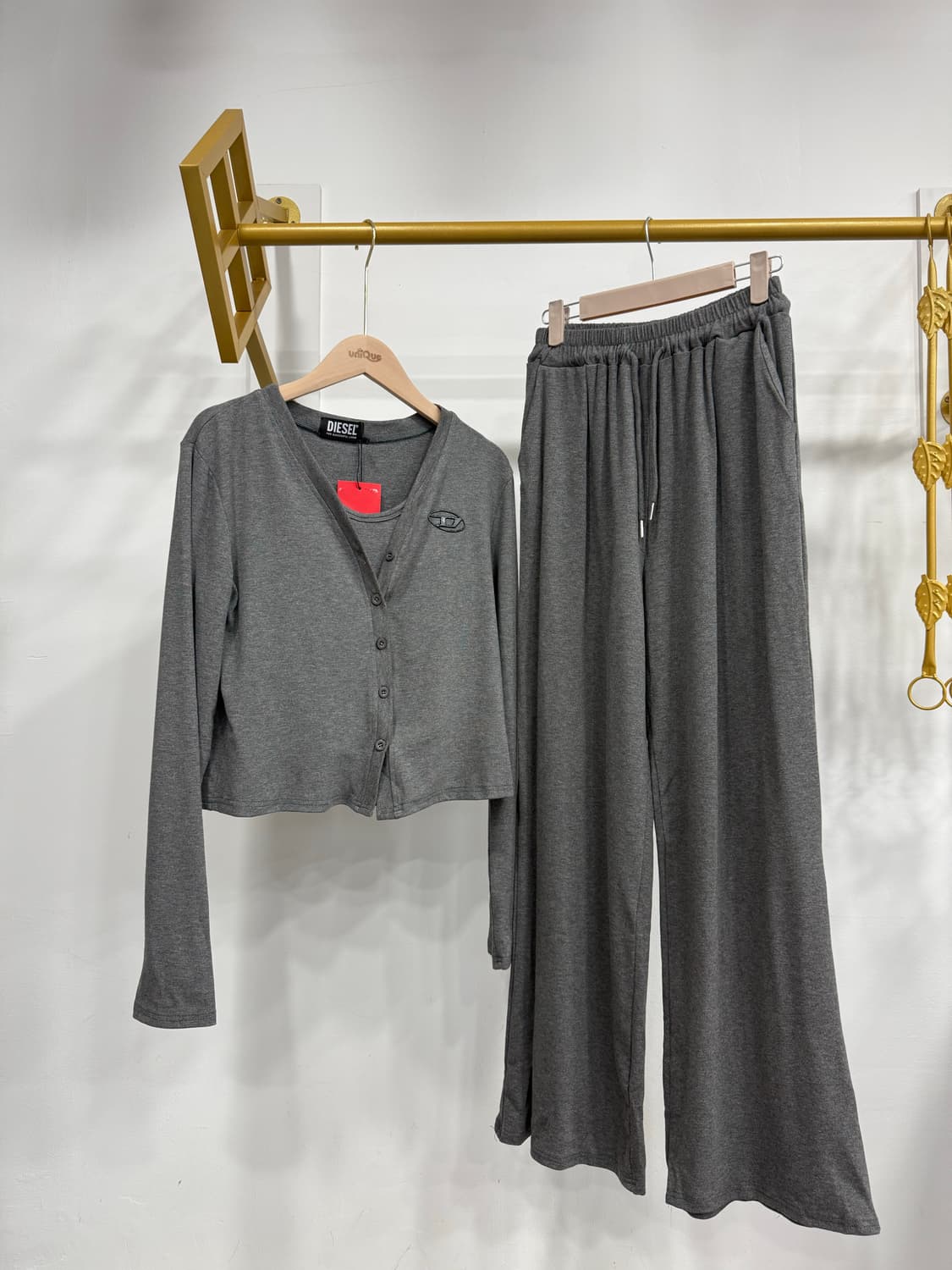 여성 그레이 트레이닝복 3종세트44~66 상품이미지2