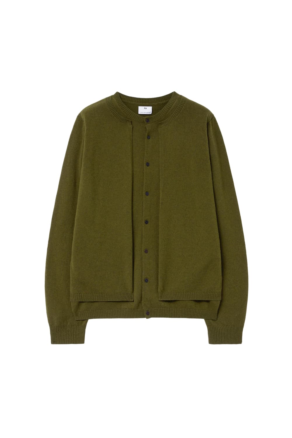 [M] a.ta 더블 레이어드 가디건 moss 카키 상품이미지2