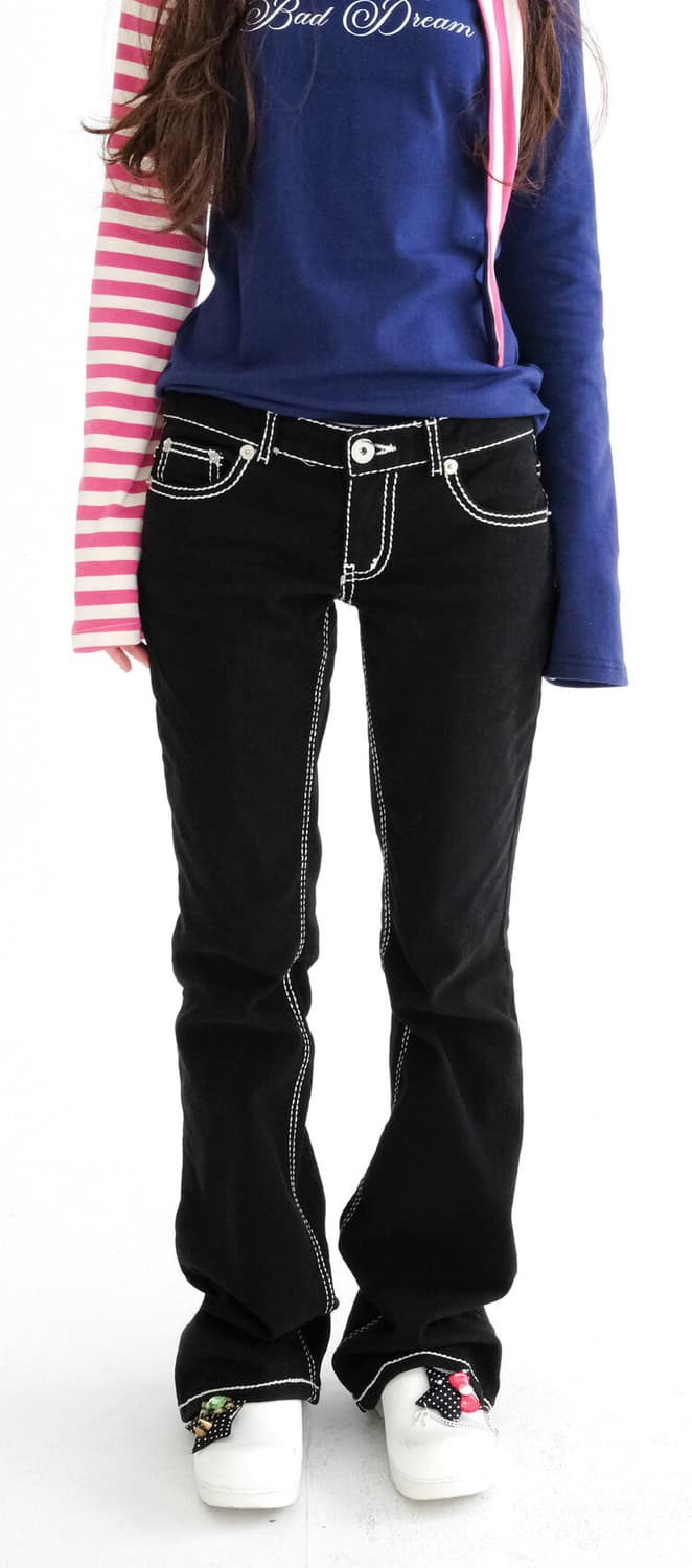 샵페어리 스티치 로우라이즈 팬츠 M 구해요 상품이미지1