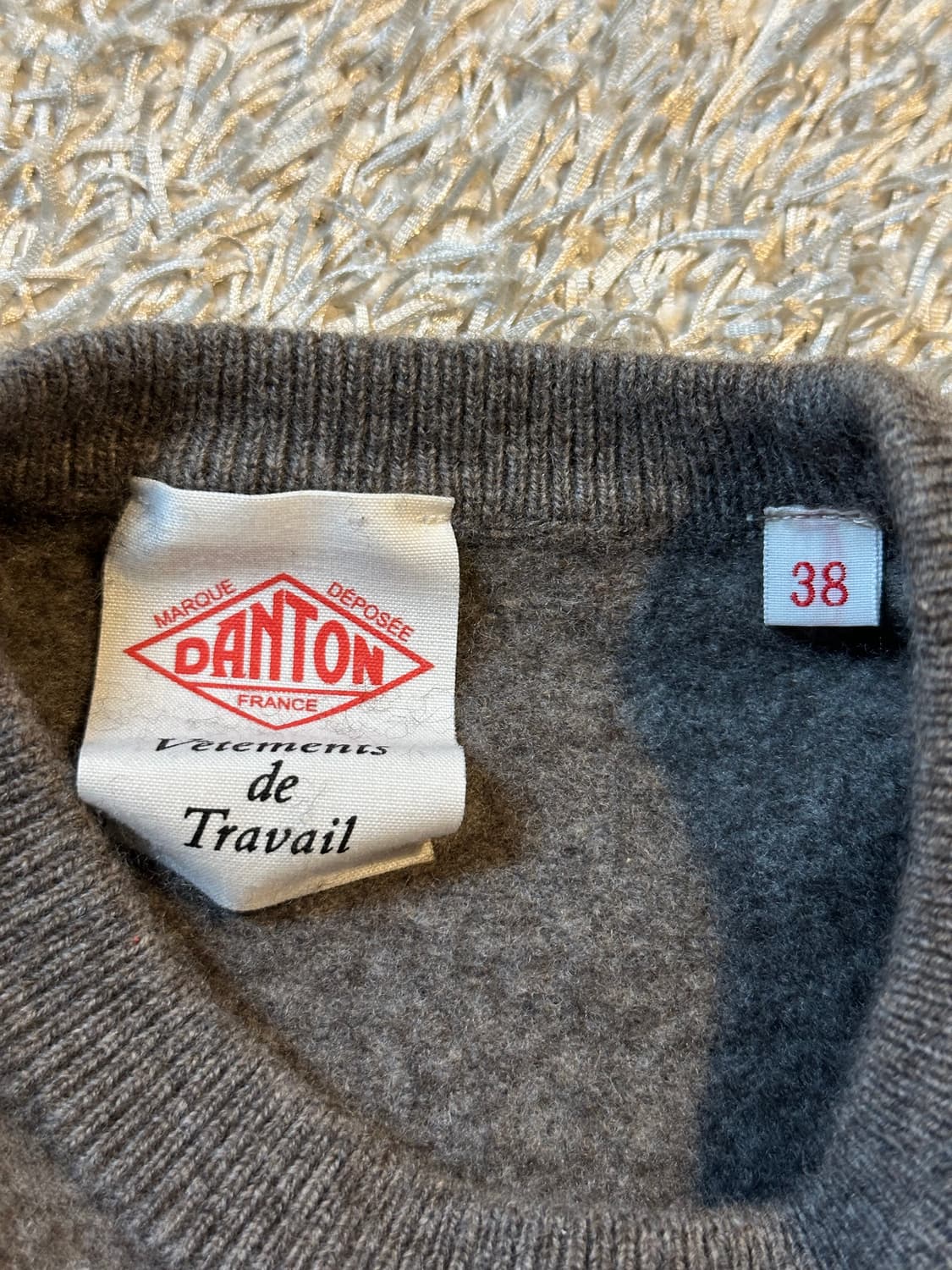 단톤 DANTON 울 크루넥 니트 다크브라운 38 상품이미지4