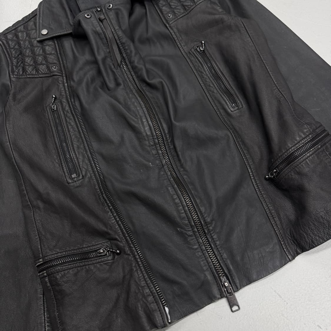 올세인츠 릭오웬스맛 리얼레더 양가죽 바이커 가죽 자켓 상품이미지5
