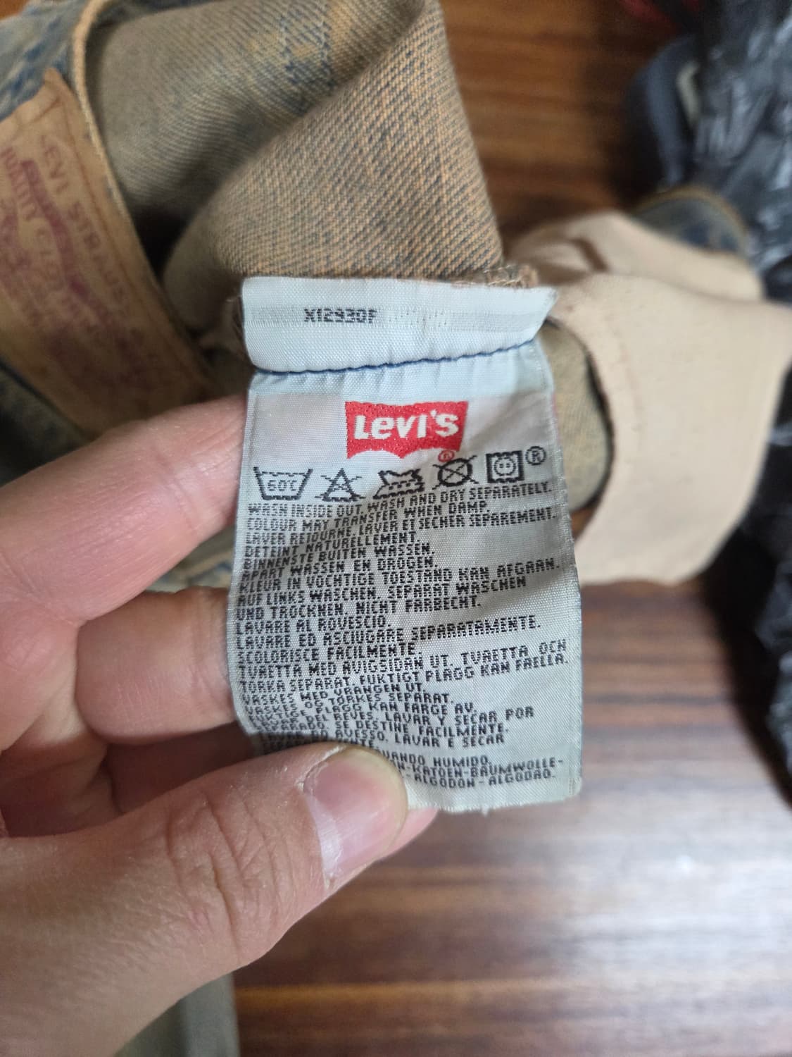 리바이스 501 데미지 녹워싱 데님팬츠 30 상품이미지4