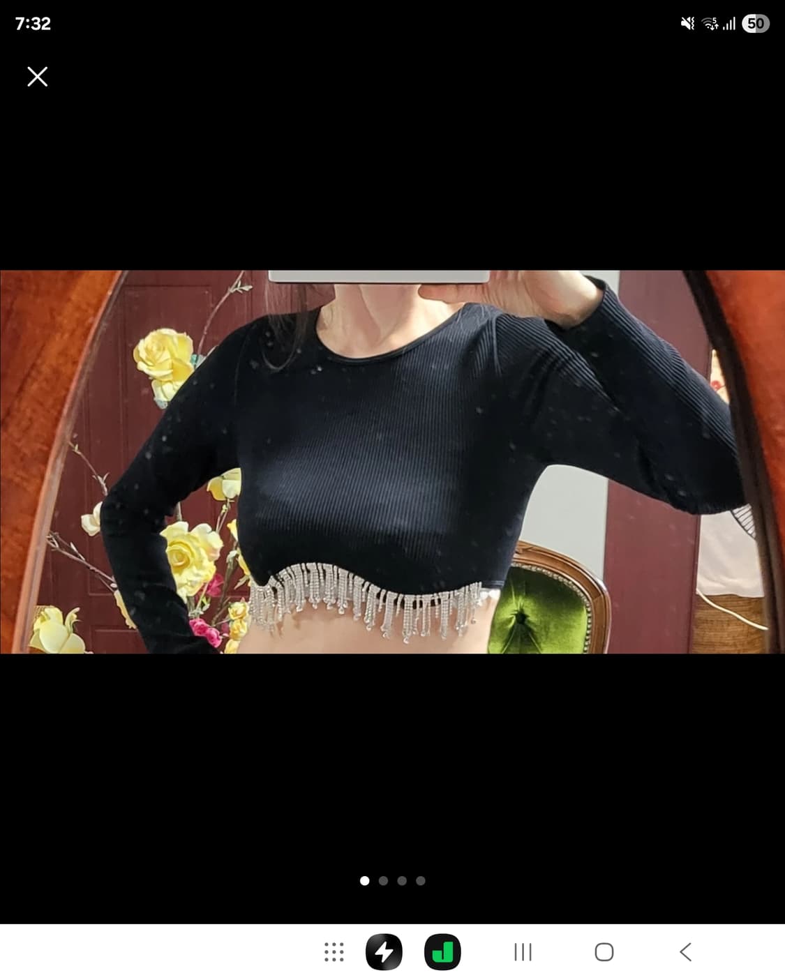 자라 쥬얼리 크롭 니트 스웨터 상품이미지2