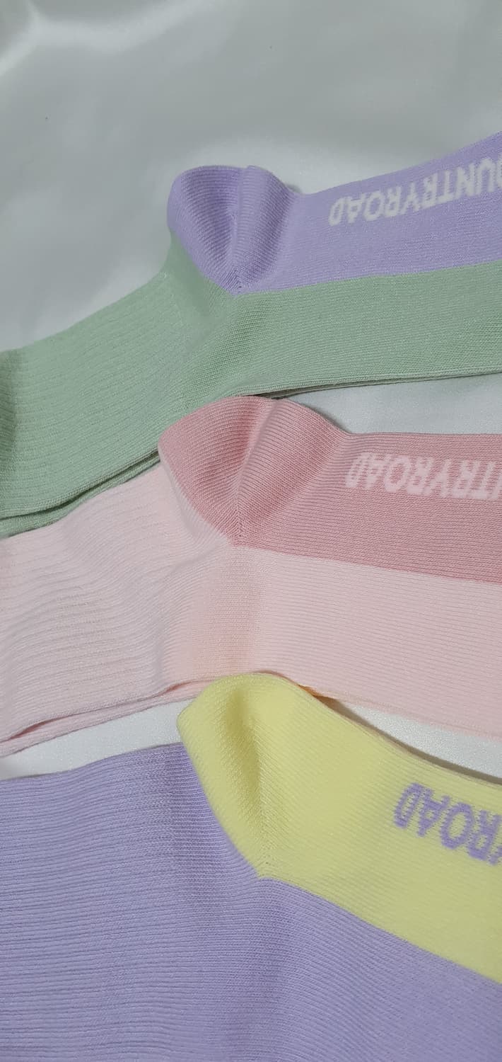 3컬레 가격~ 파스텔톤 아이스크림톤 투톤 양말  상품이미지4