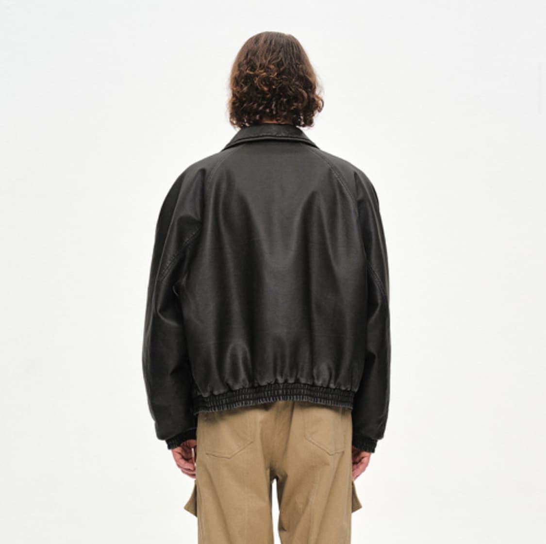 엠엠아이씨 인서트 레더 봄버 블랙 상품이미지5