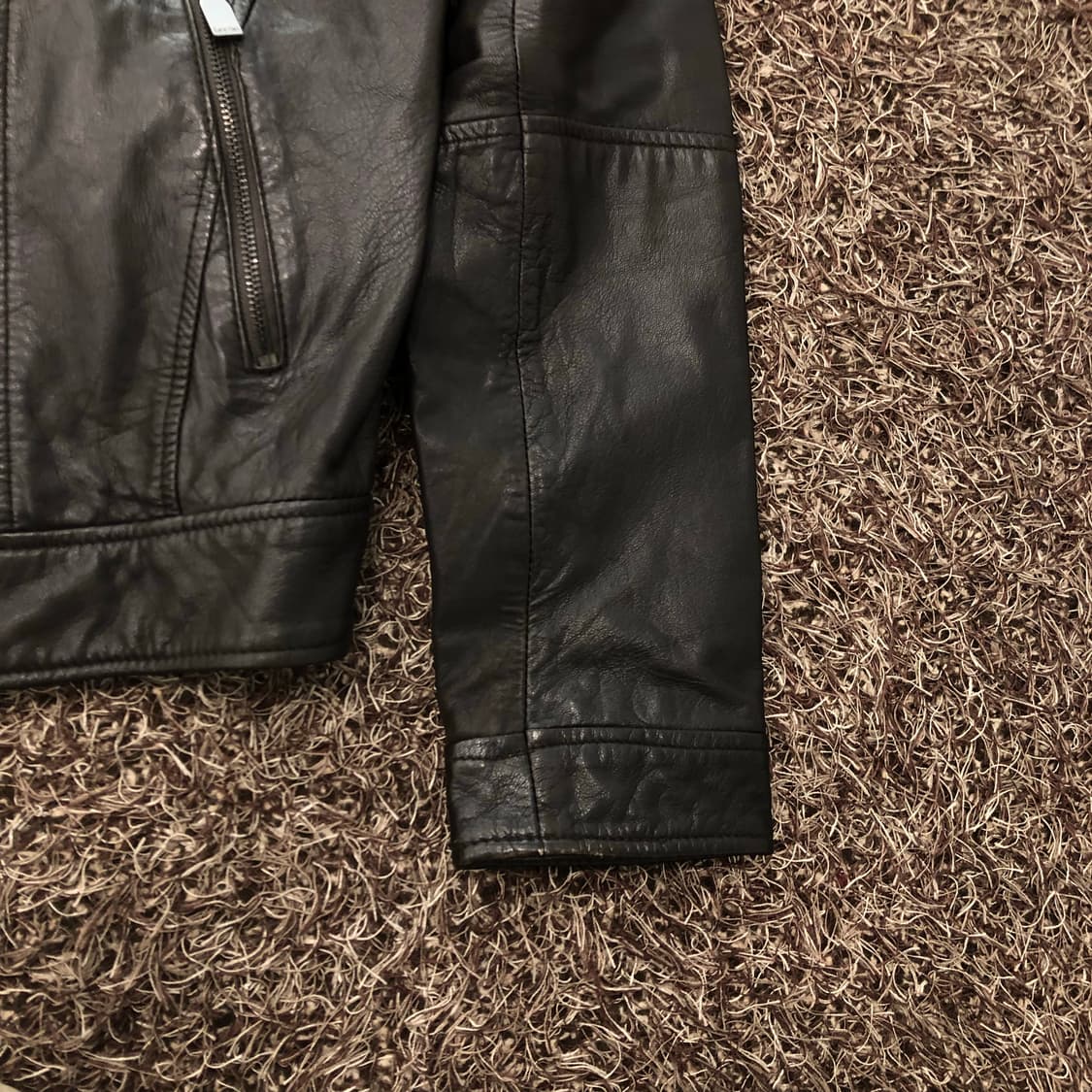 자라 고트스킨 염소가죽 바이커 레더 가죽 자켓 상품이미지3