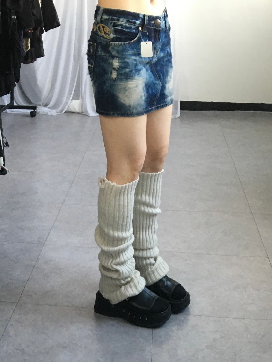 Back point denim skirt 상품이미지7