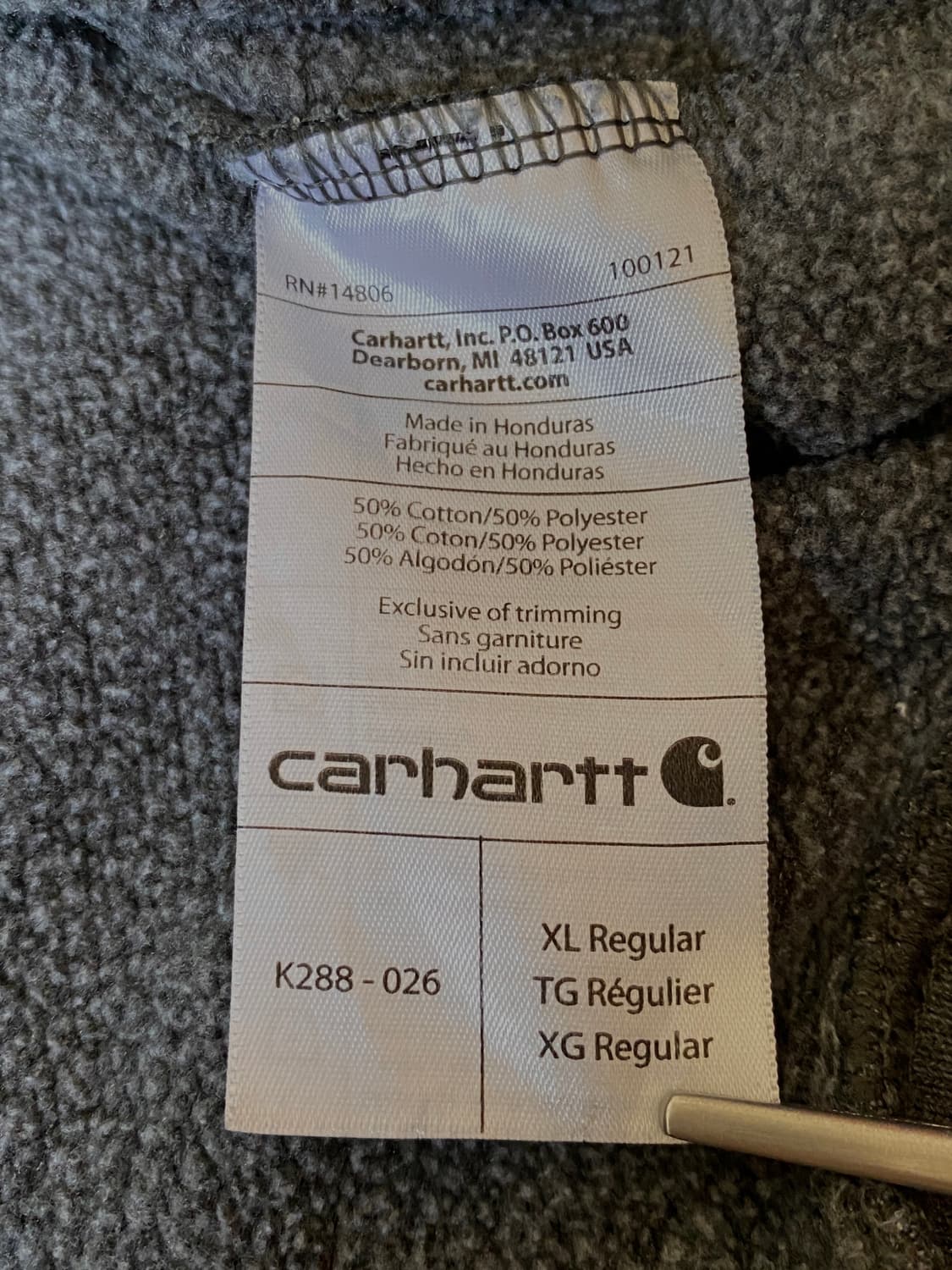 칼하트 후드 티셔츠 (Man XL) AB1376 상품이미지6