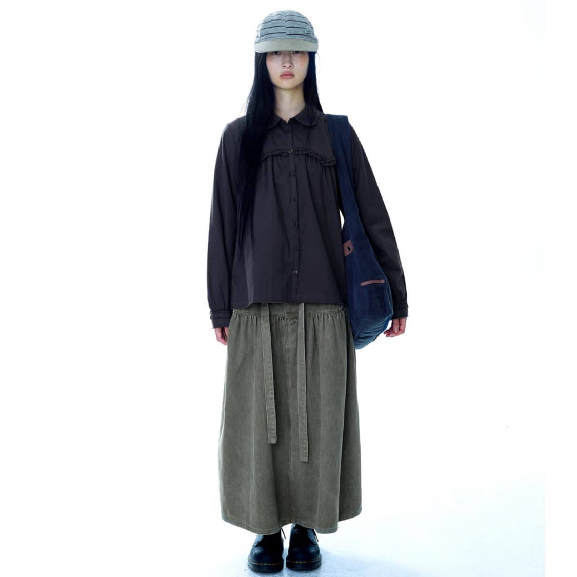 [2] 코이세이오 퍼피 코튼 스커트 브라운 상품이미지2