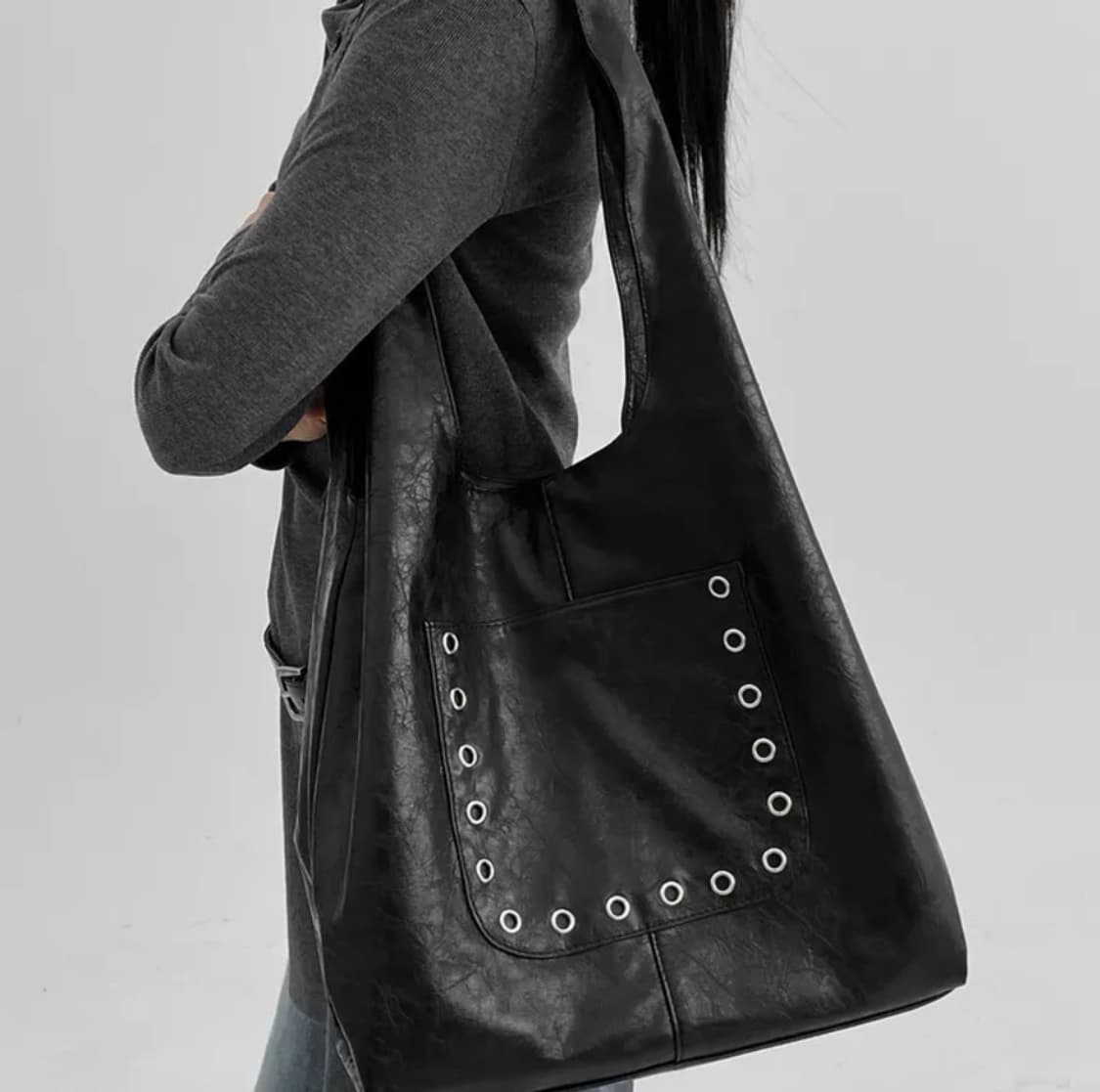 블랙업 리엘빈 아일렛 레더 숄더백 가방 상품이미지1