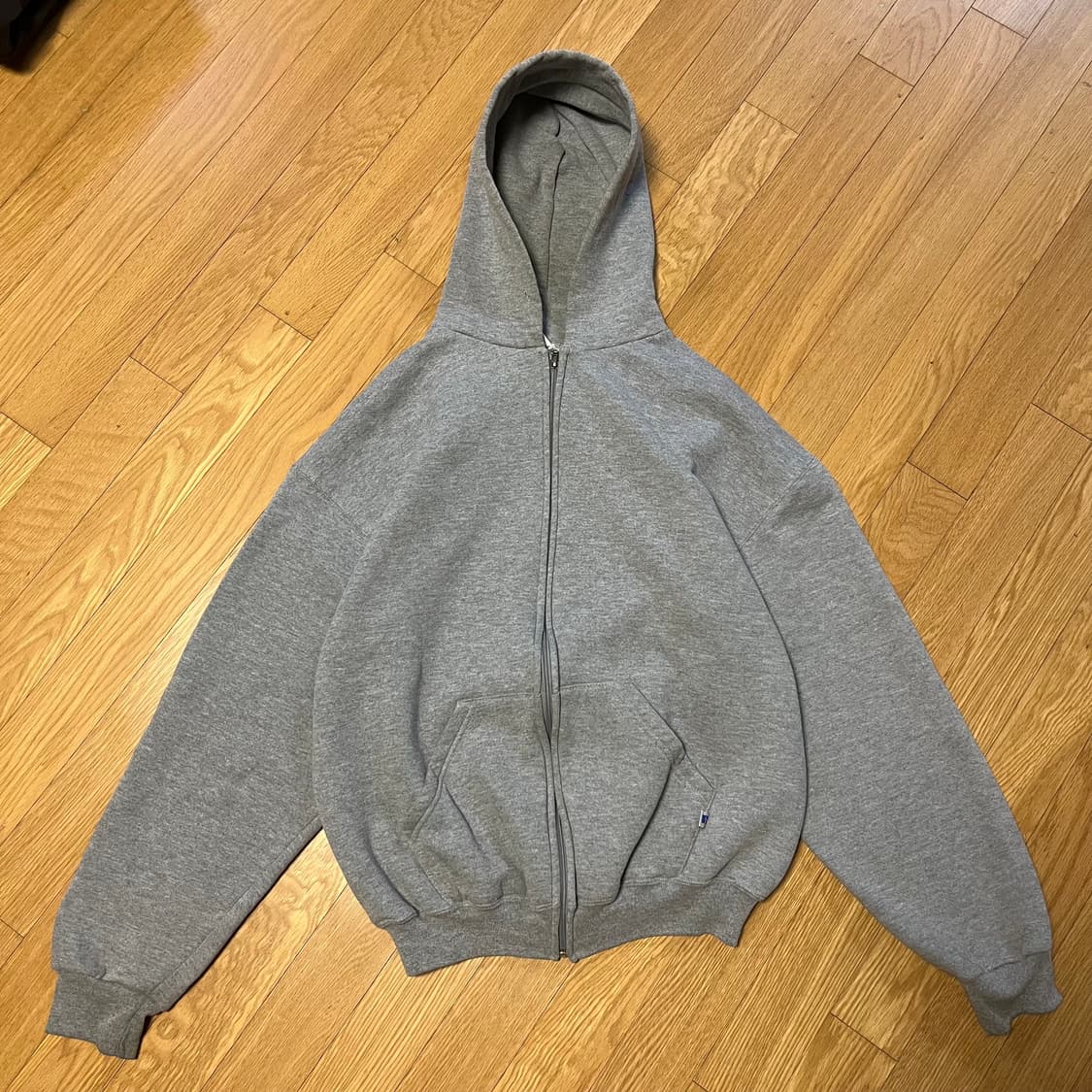 [L] 90s 빈티지 러셀 후드집업 그레이 상품이미지2