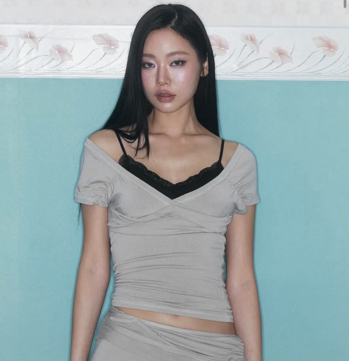 플리즈노팔로우 마린 스트랩 셔링 반팔 애쉬베이지 상품이미지2