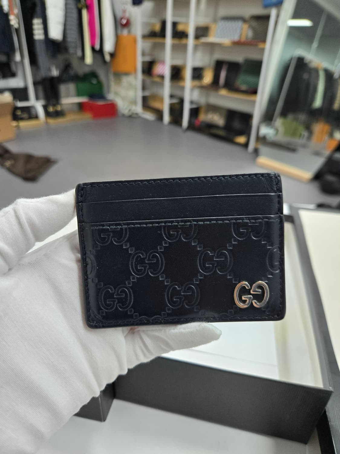 [A급컨디션] 구찌 인터로킹 카드지갑 상품이미지1