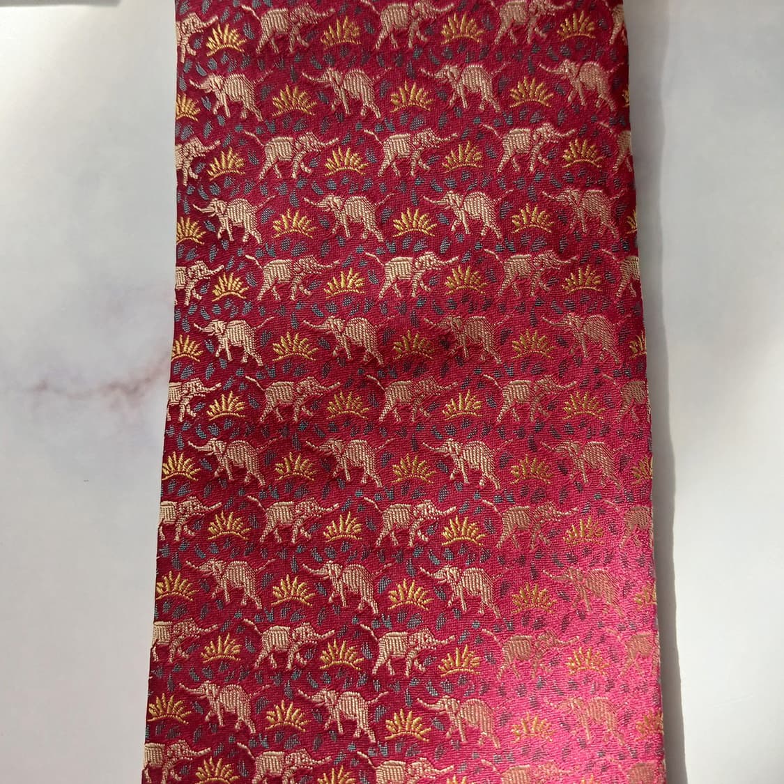 짐톰슨 실크 코끼리 자수 패턴 넥타이 9.7cm S~A+등급 E801
 상품이미지5