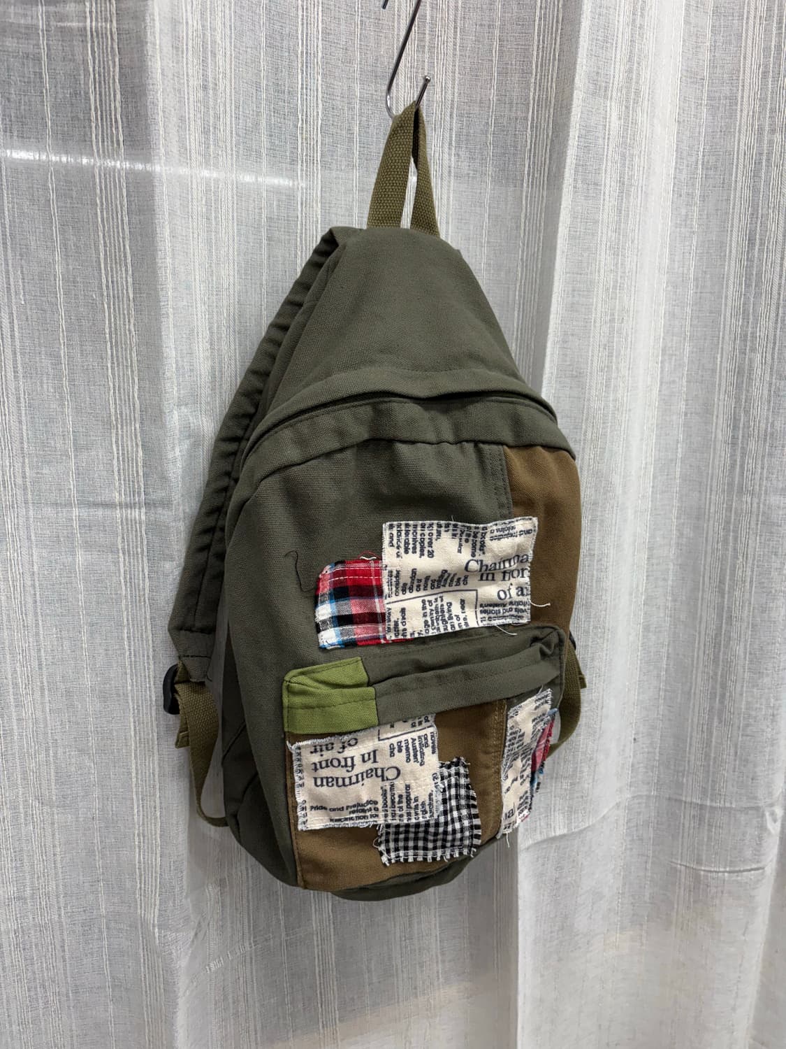 빈티지 커스텀 패치 백팩 가방 상품이미지1