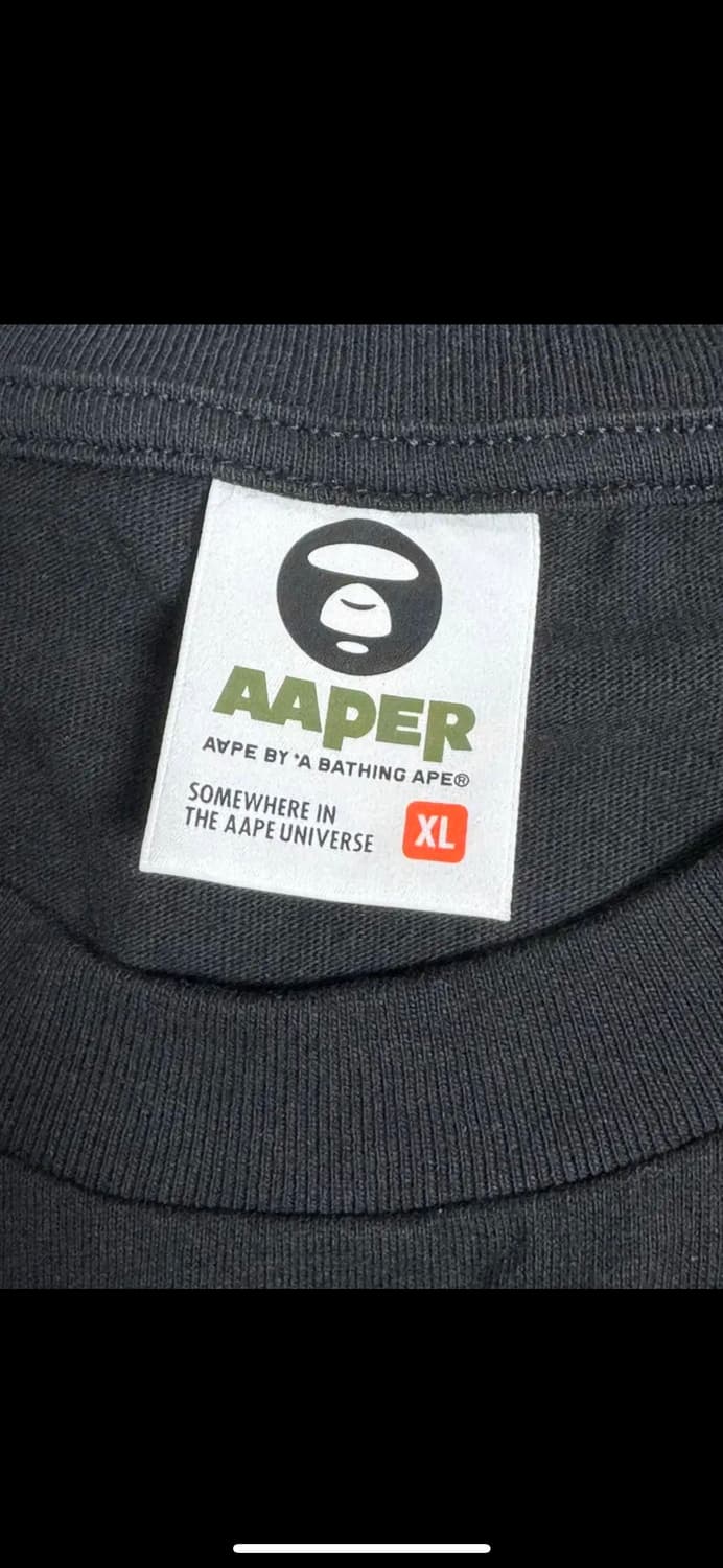 [에이프 / AAPE] AAPER UNVS ALDO 티셔츠 블랙 베이프 상품이미지5