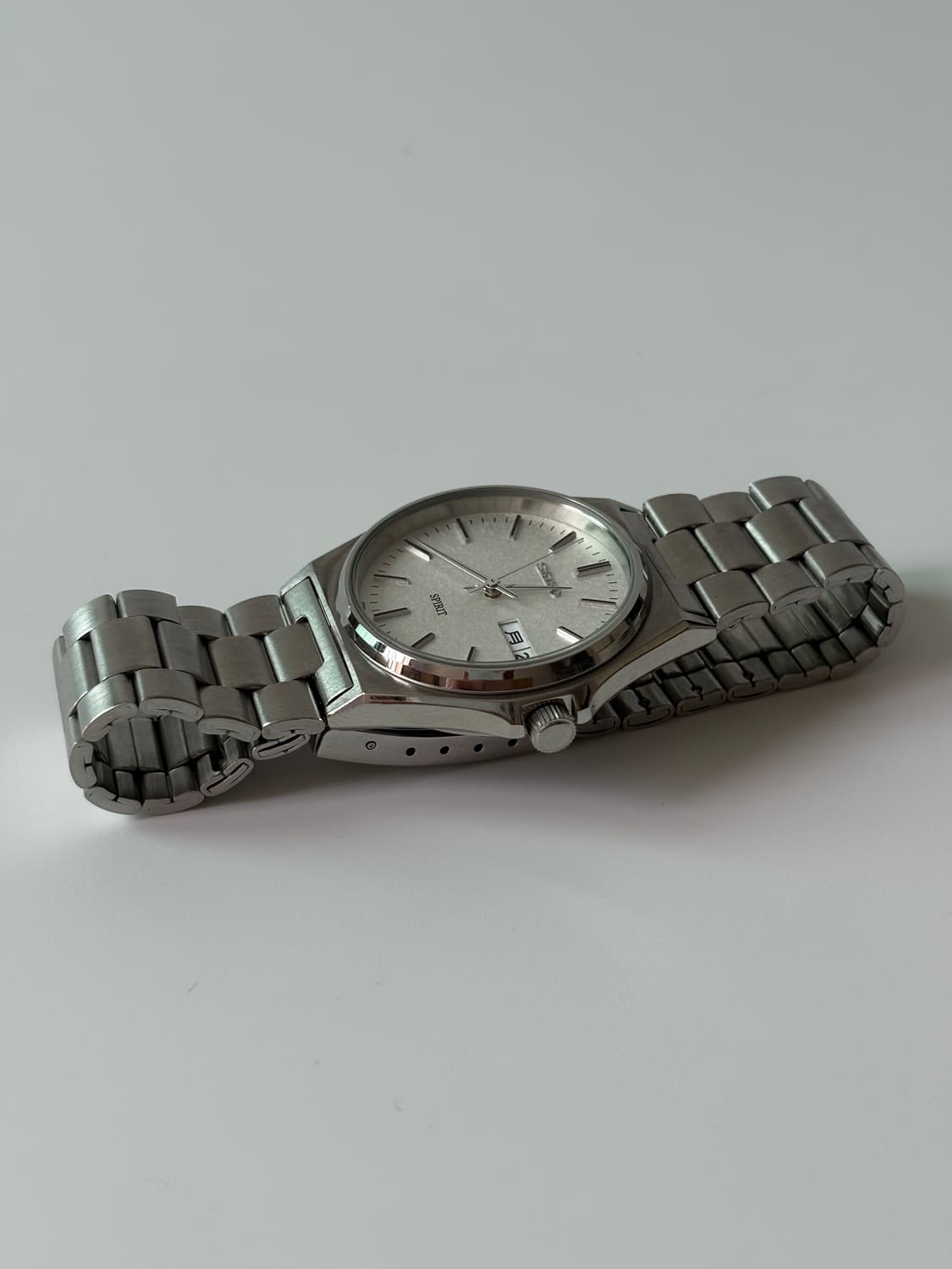 1990년대 Spirit 스노우플레이크 다이얼 실버 쿼츠 남성 상품이미지4