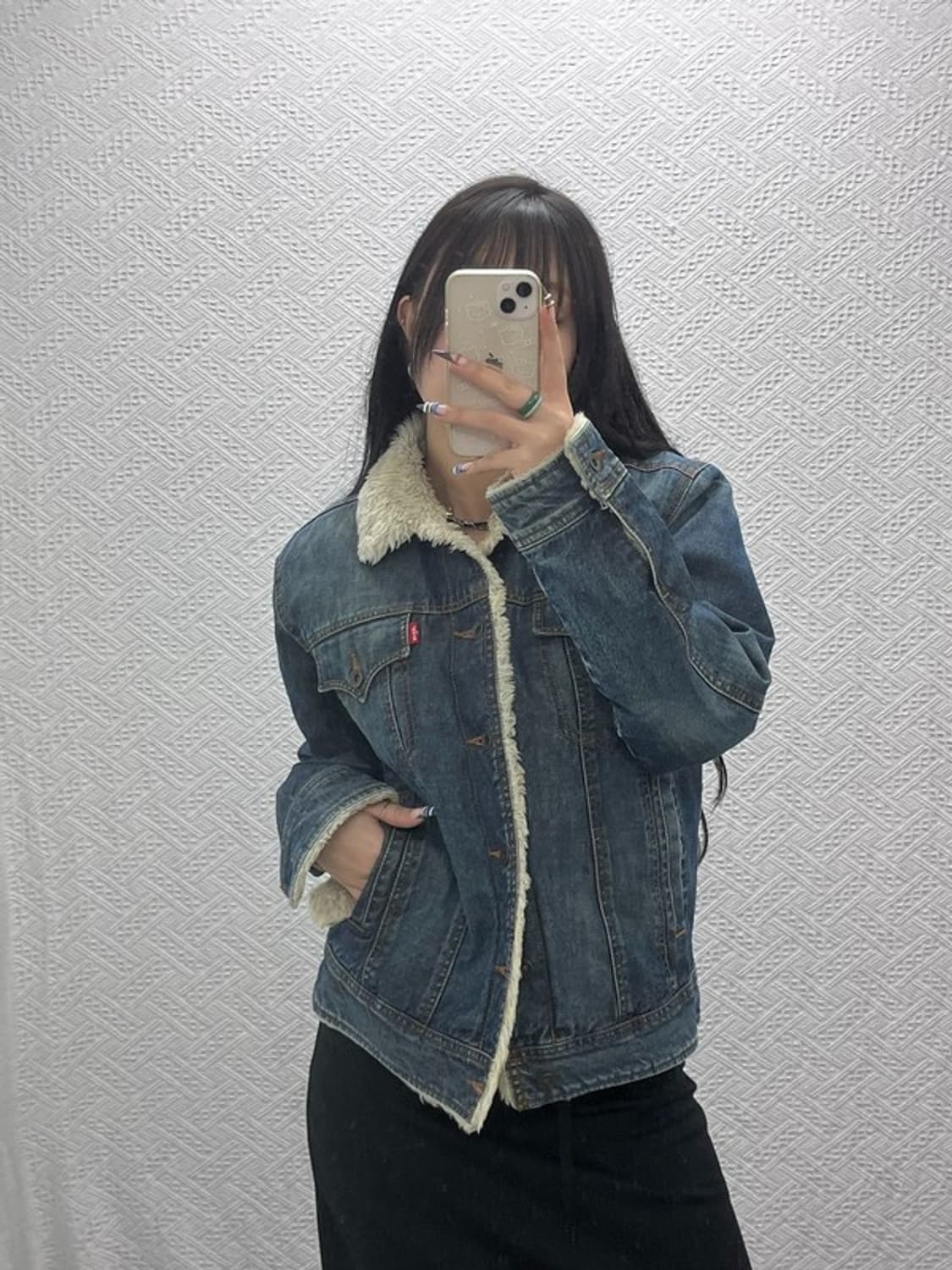 리바이스 빈티지 캐주얼 데님 쉐르파 양털 자켓 95 C07898 상품이미지1