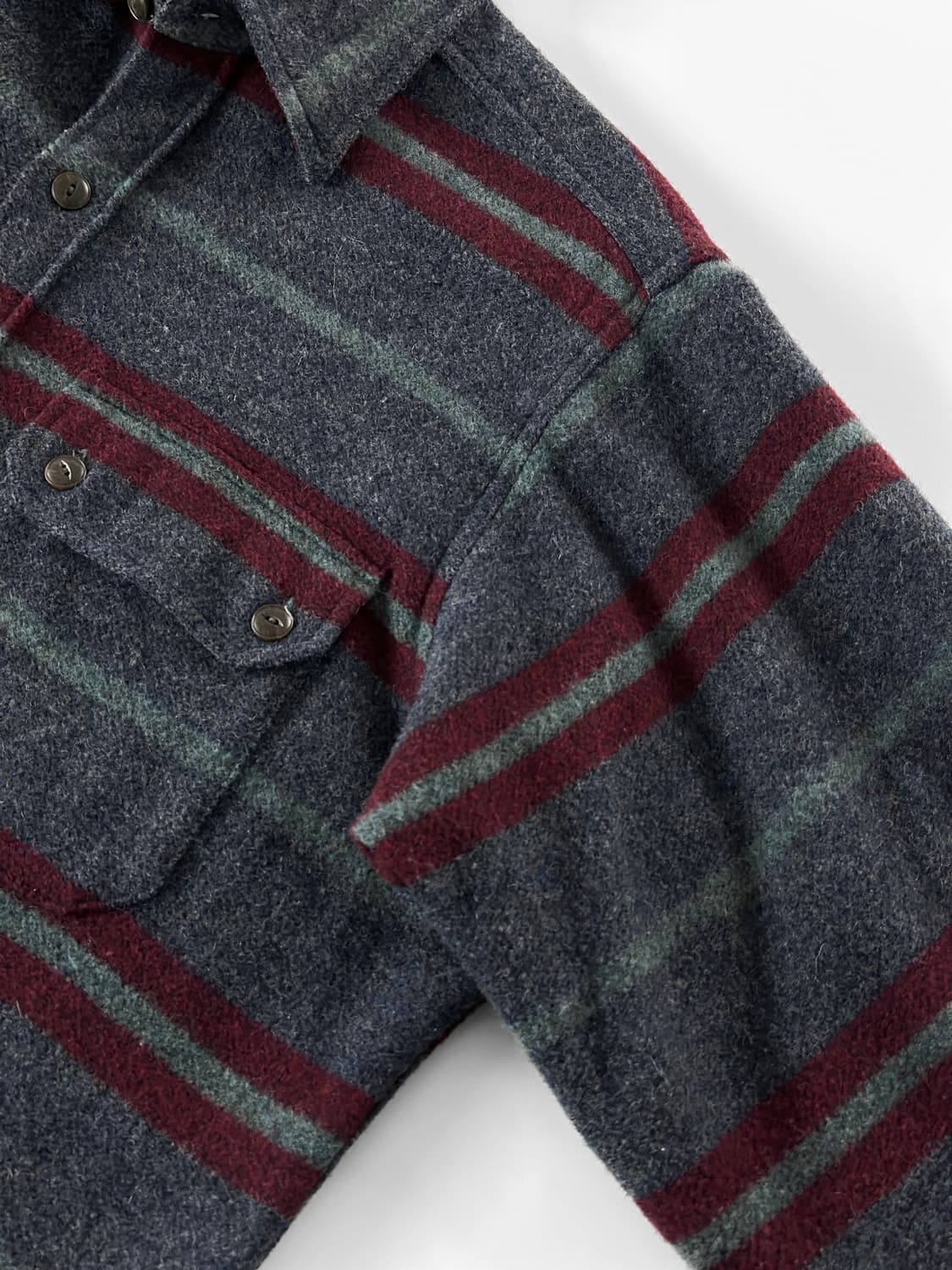 90s 빈티지 리바이스 울 블랜드 스트라이프 셔츠 상품이미지6