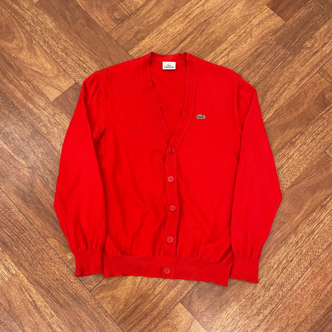 라코스테 레드 가디건 상품이미지1