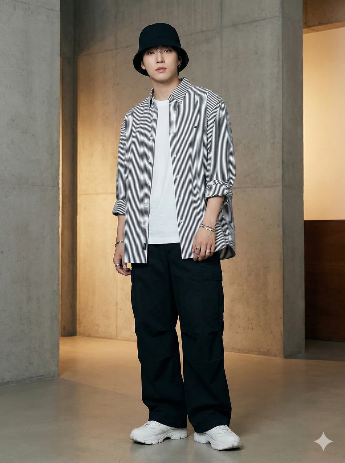 TOMMY HILFIGER 타미힐피거 코튼 스트라이프 셔츠 상품이미지1