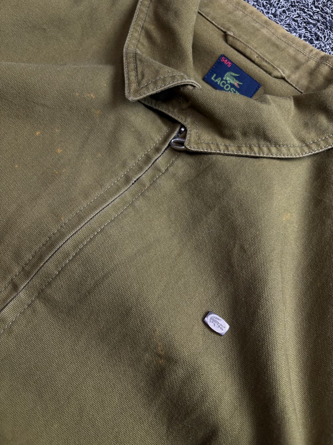 라코스테 금장로고 트윌 코튼 미니멀 스윙톱 자켓 2600 상품이미지3