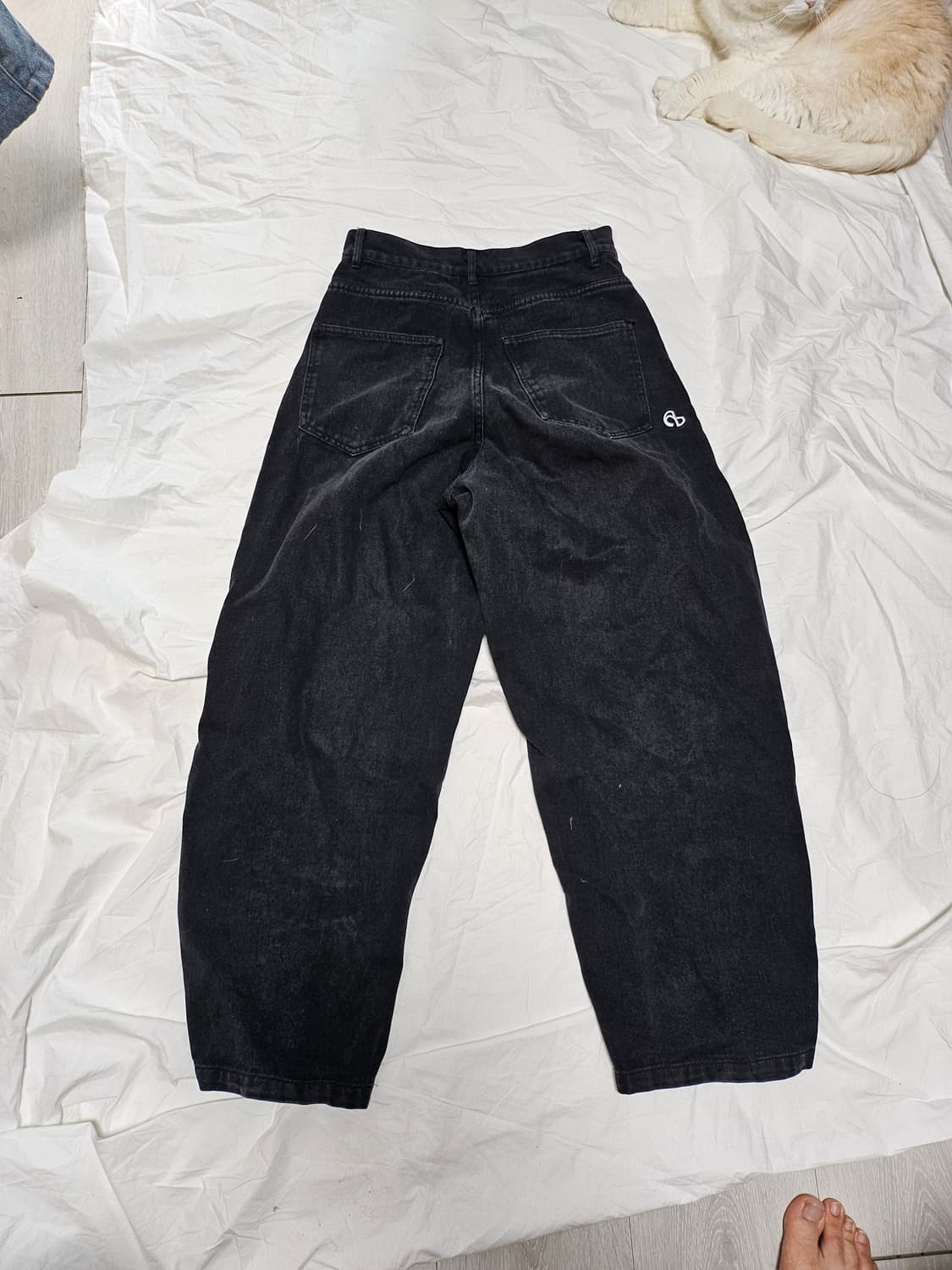 노매뉴얼 와이드 벌룬 핏 데님 팬츠 XS 상품이미지2