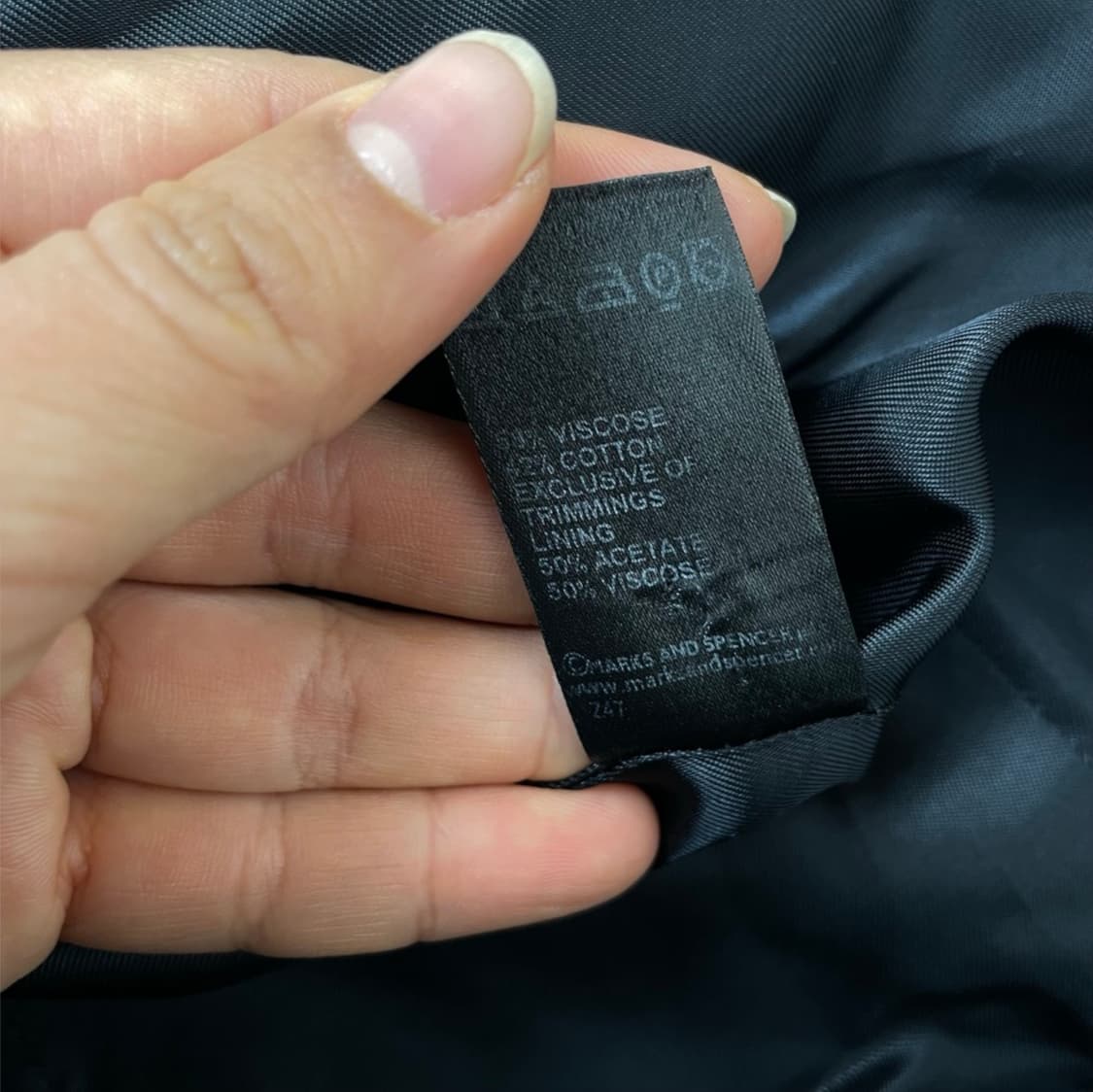 막스앤스펜서 M&S 딥네이비 노카라 프릴 트위드 자켓 12 상품이미지4