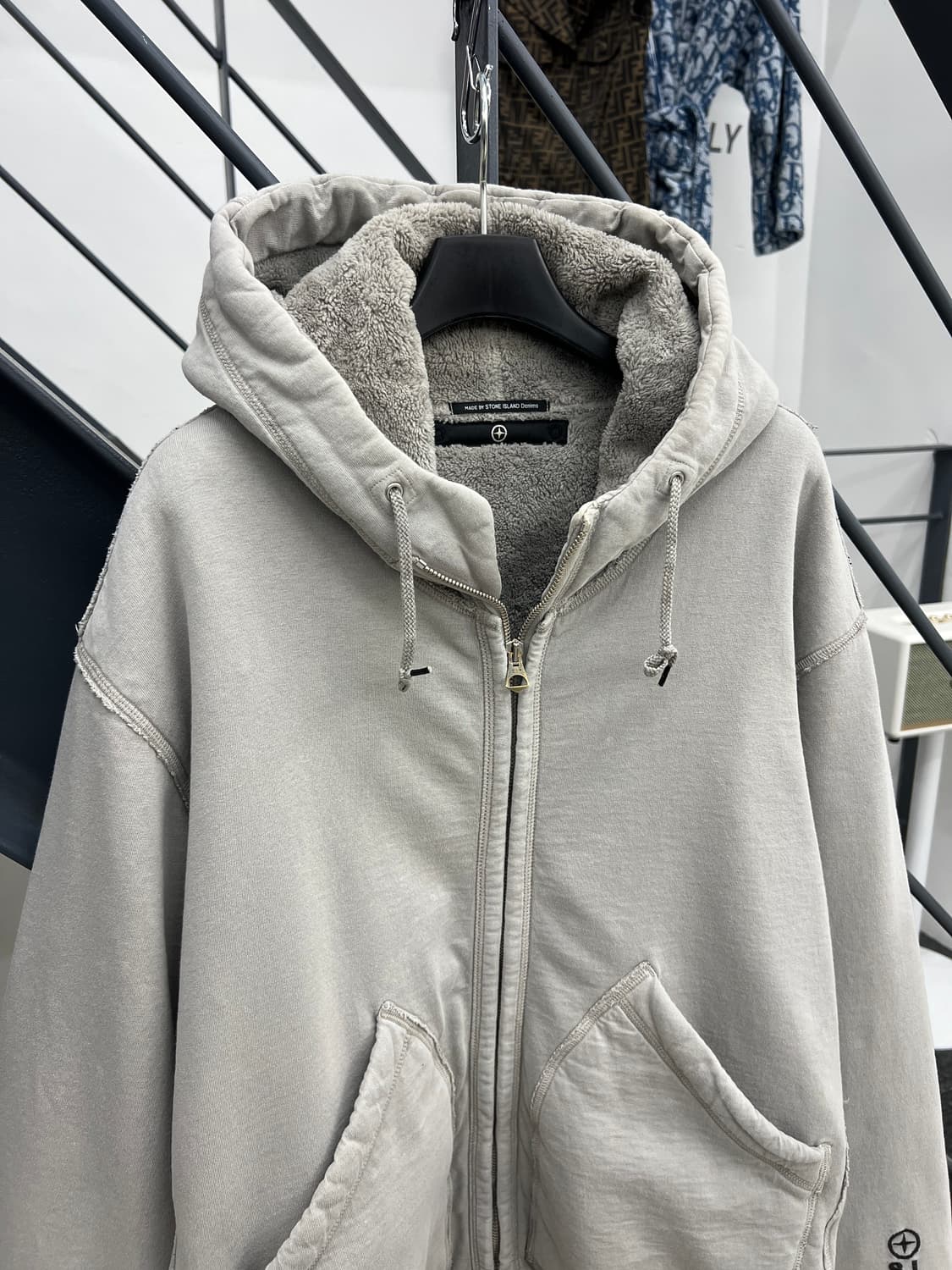 스톤아일랜드 00s 데님즈 라인 보아 후드집업 상품이미지2