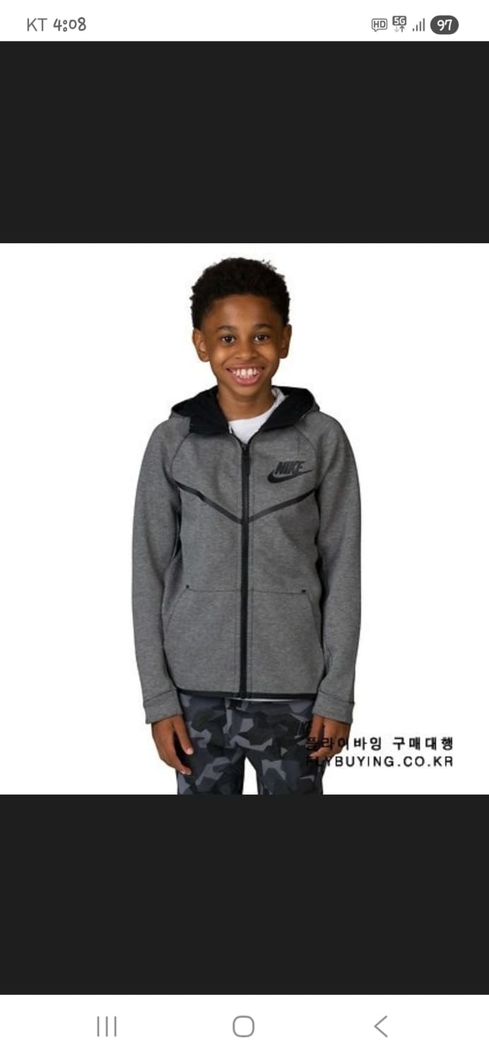 나이키 칠드런 주니어 테크플리스 후드집업 155 상품이미지6