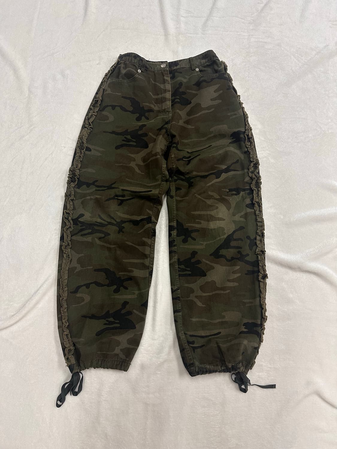 (OS)김미더영 코튼 프릴 카모 팬츠 상품이미지4